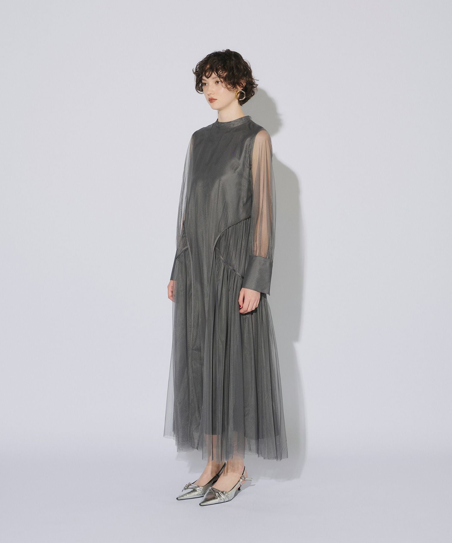 新品タグ付✨️ANDRESD piping tulle dress Aライン M piping tulle dress | ANDRESD