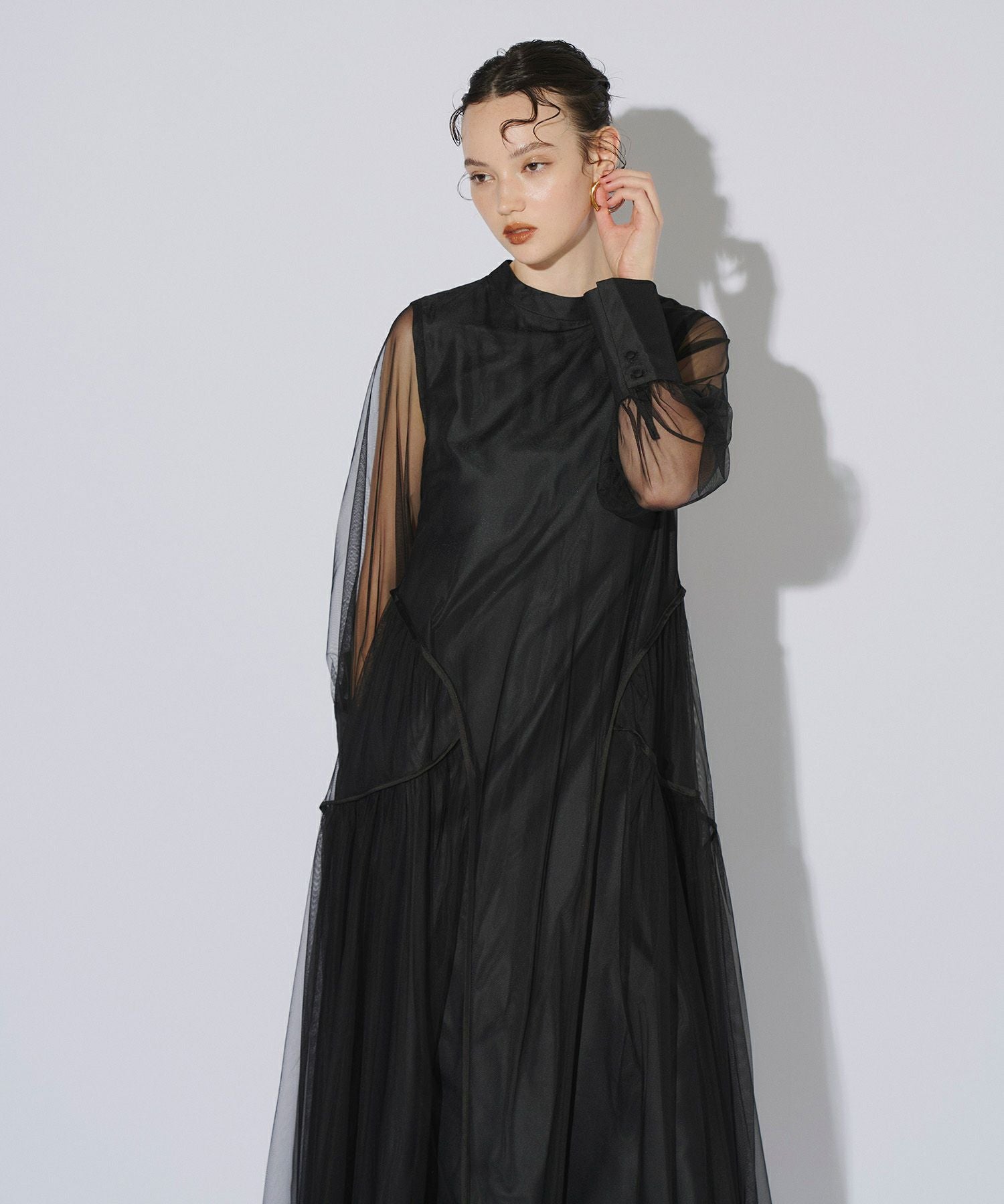 piping tulle dress | ANDRESD