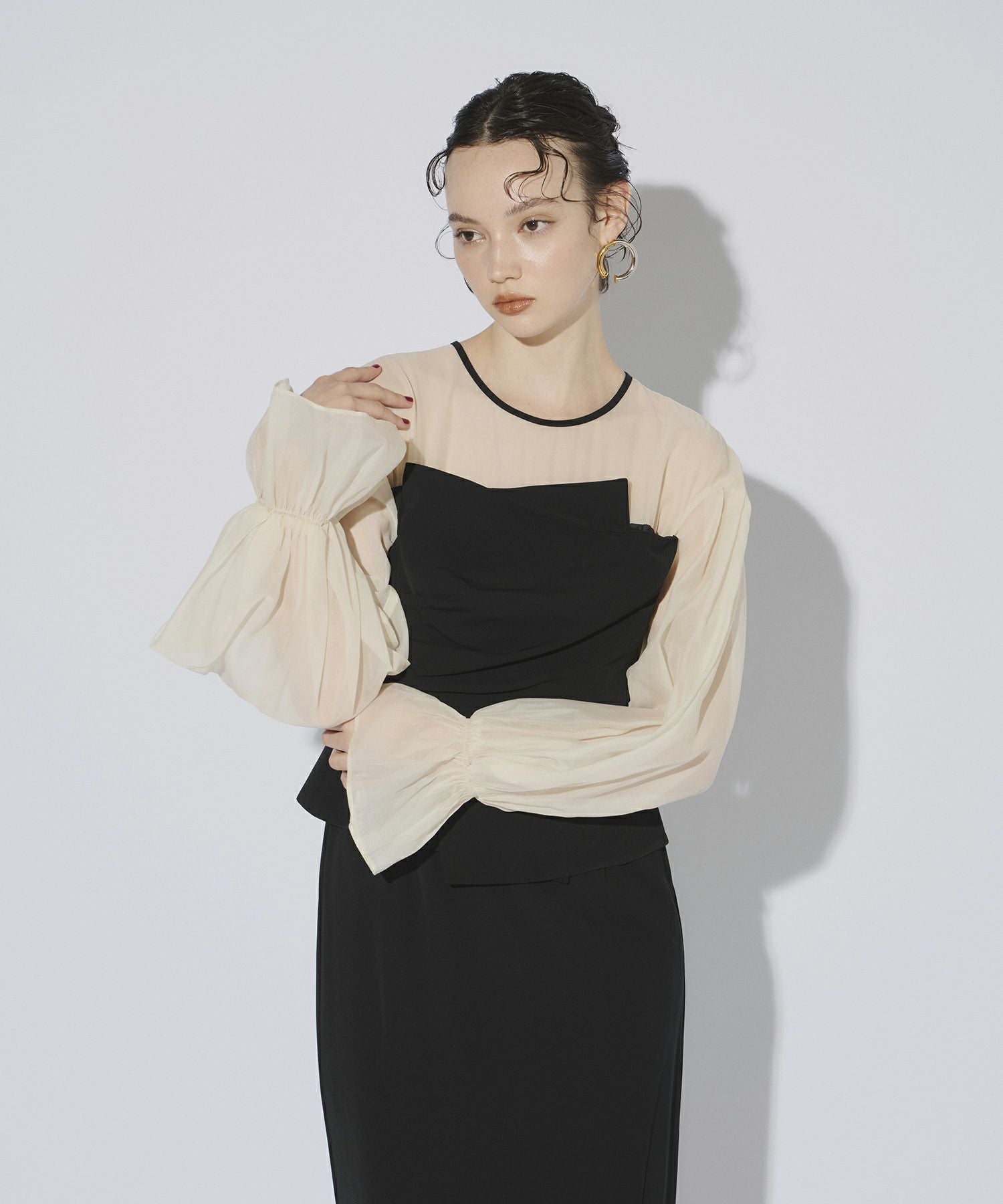 draped bustier dress | ANDRESD