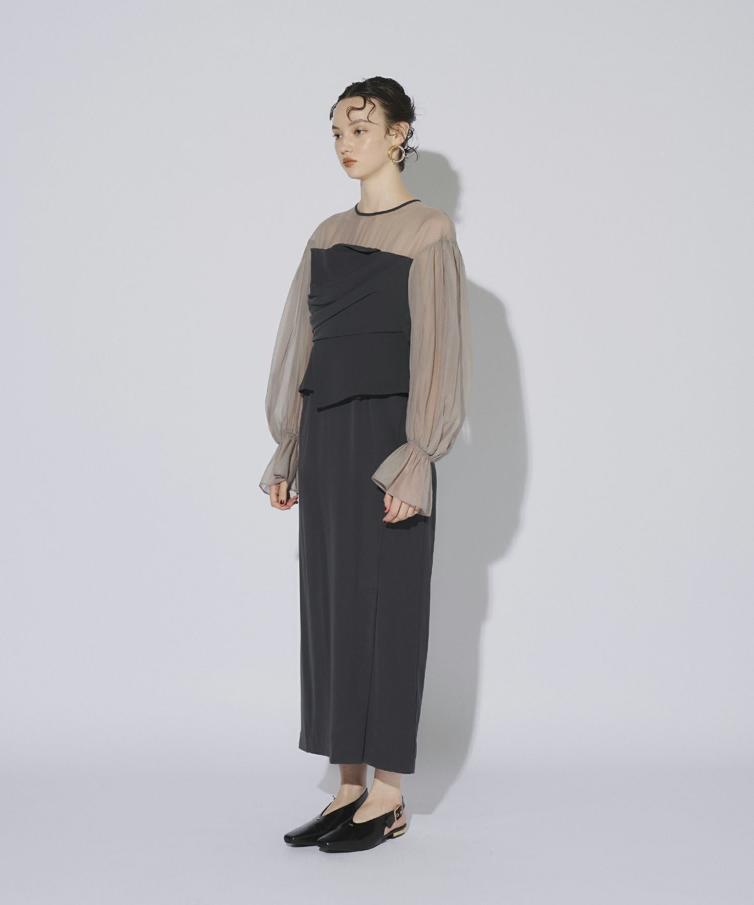 draped bustier dress | ANDRESD