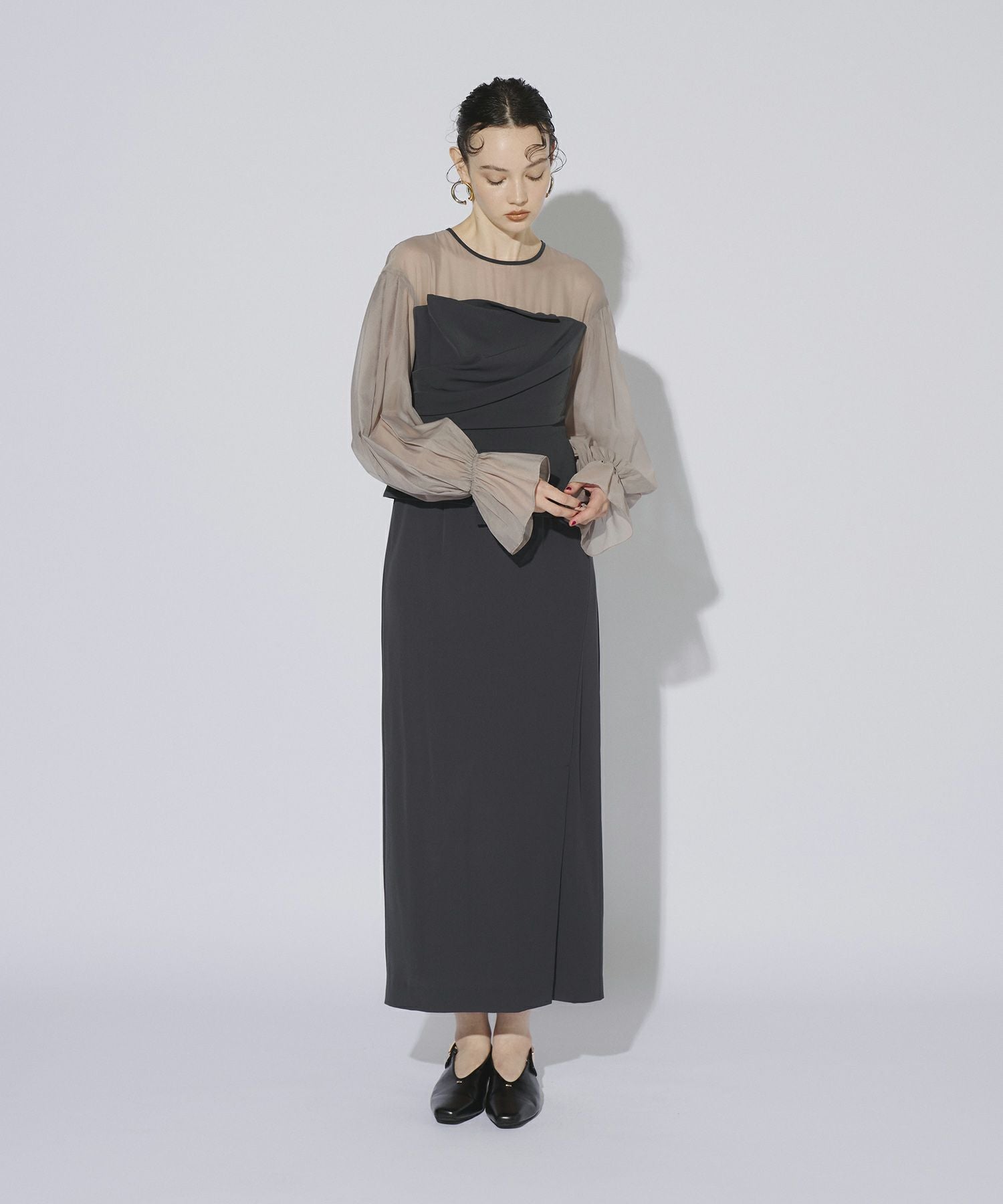 draped bustier dress | ANDRESD