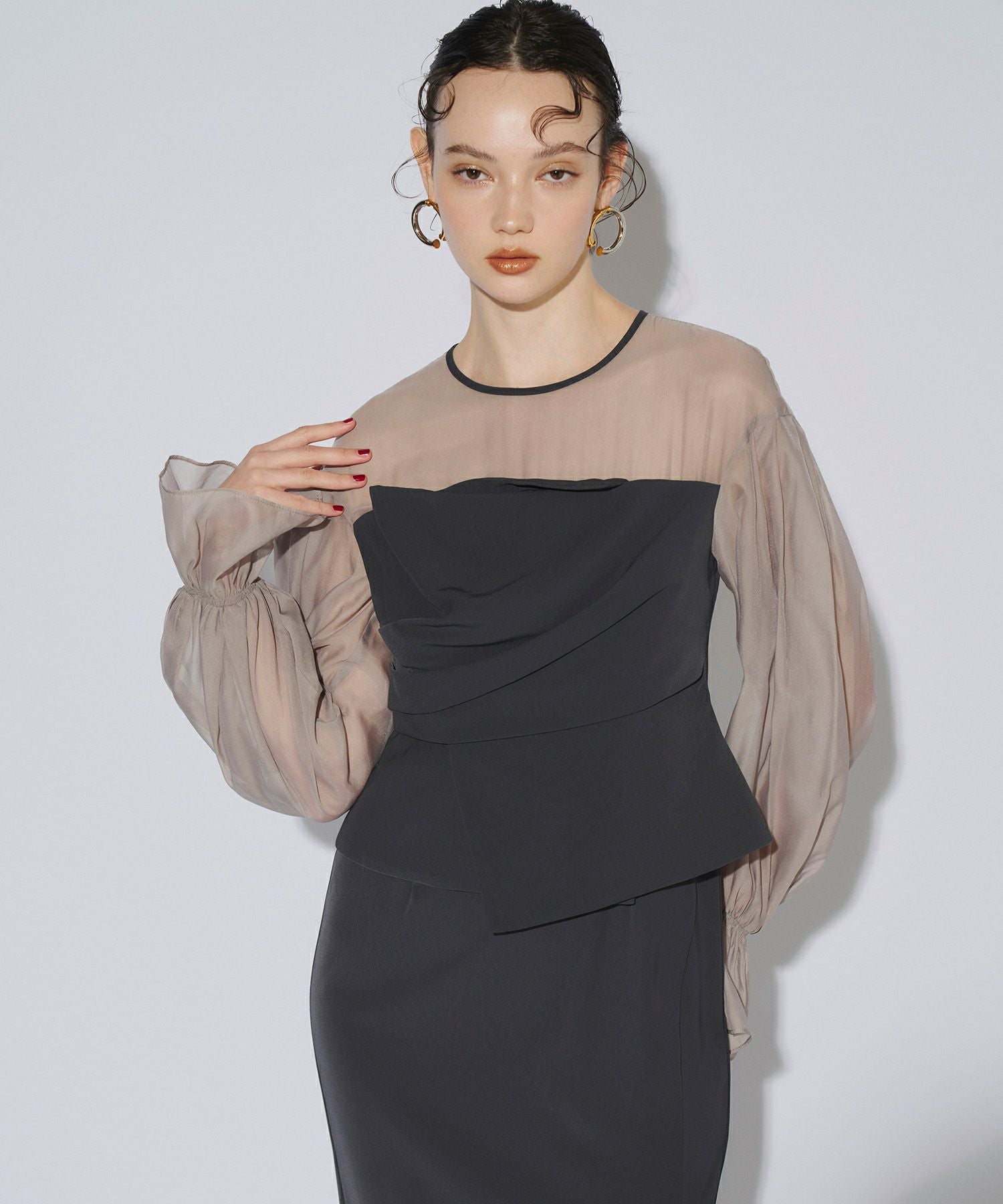 draped bustier dress | ANDRESD