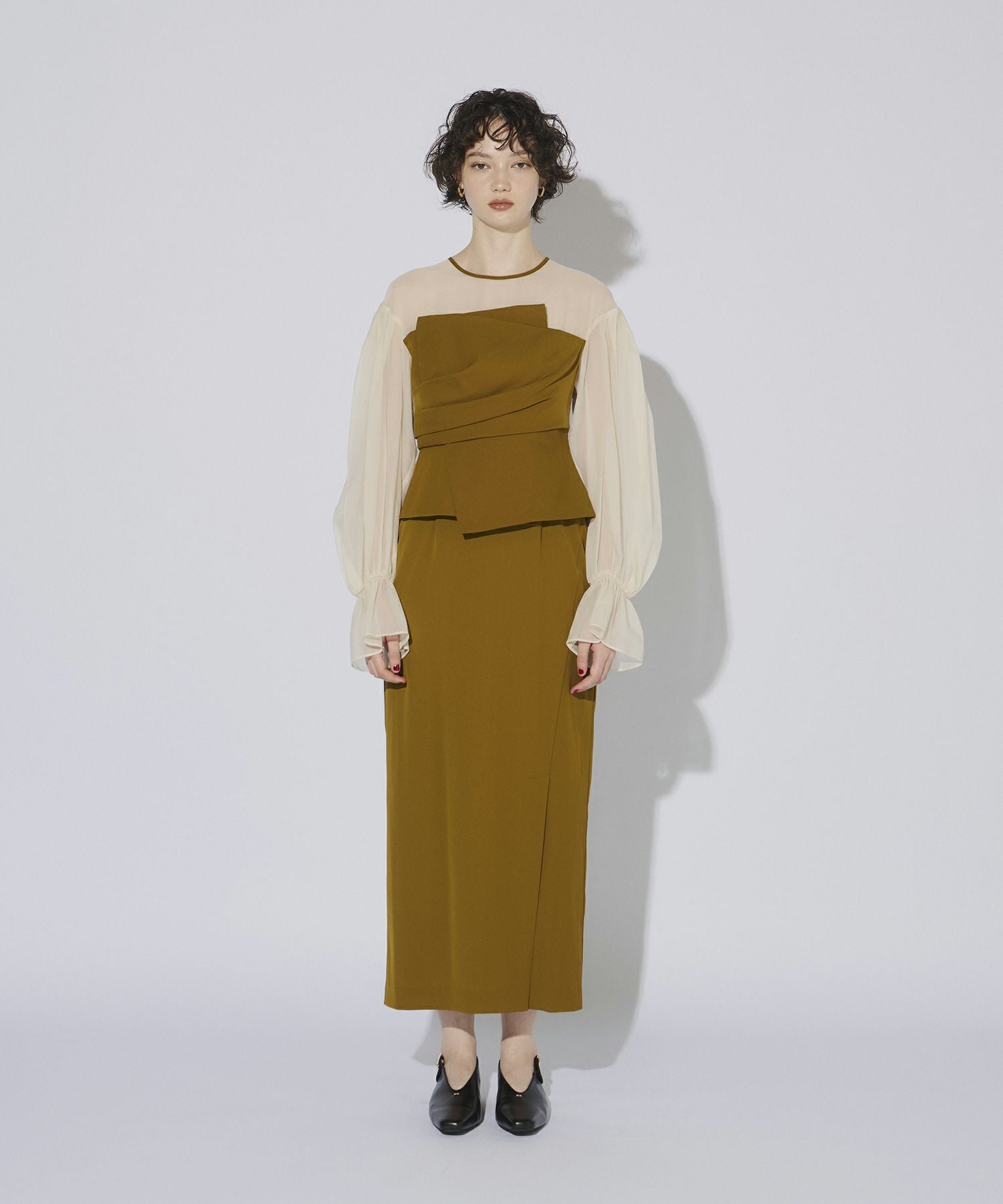 draped bustier dress | ANDRESD