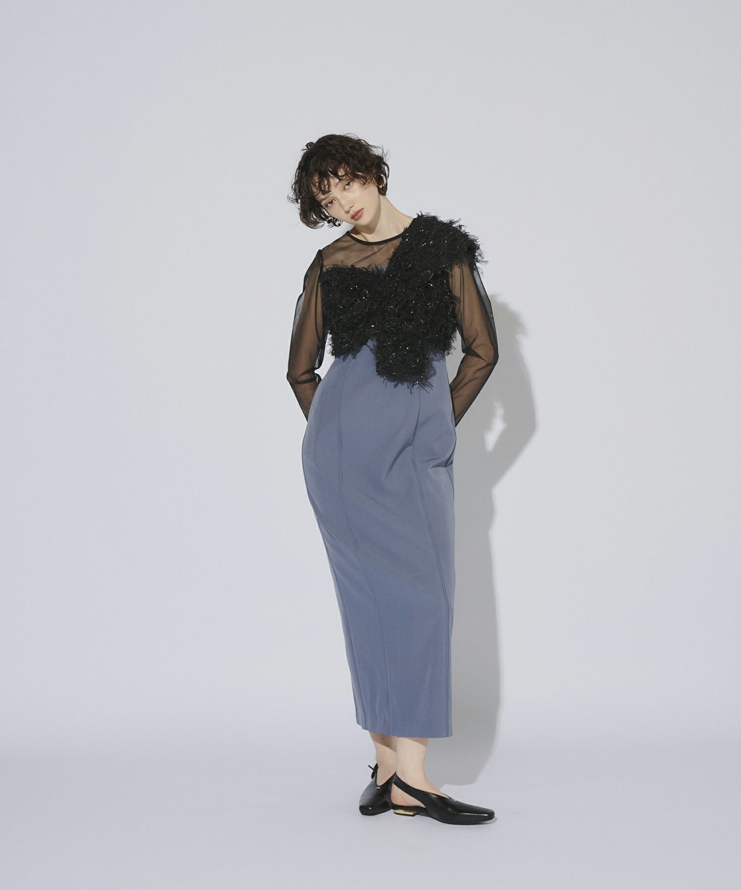 fringe glitter knot dress | ANDRESD