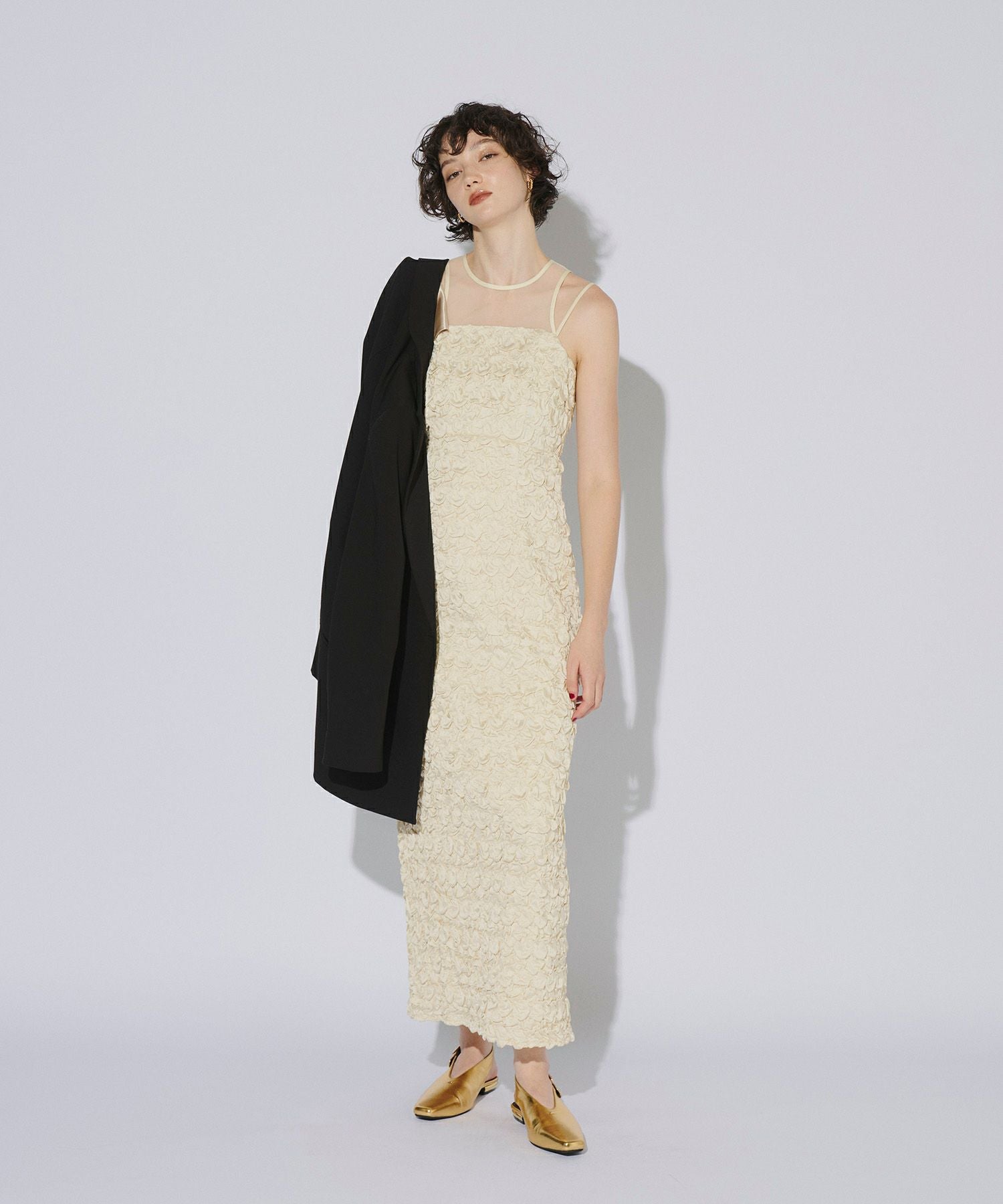 ANDRESD アンドレスド　smocking patterns dress M smocking patterns dress | ANDRESD