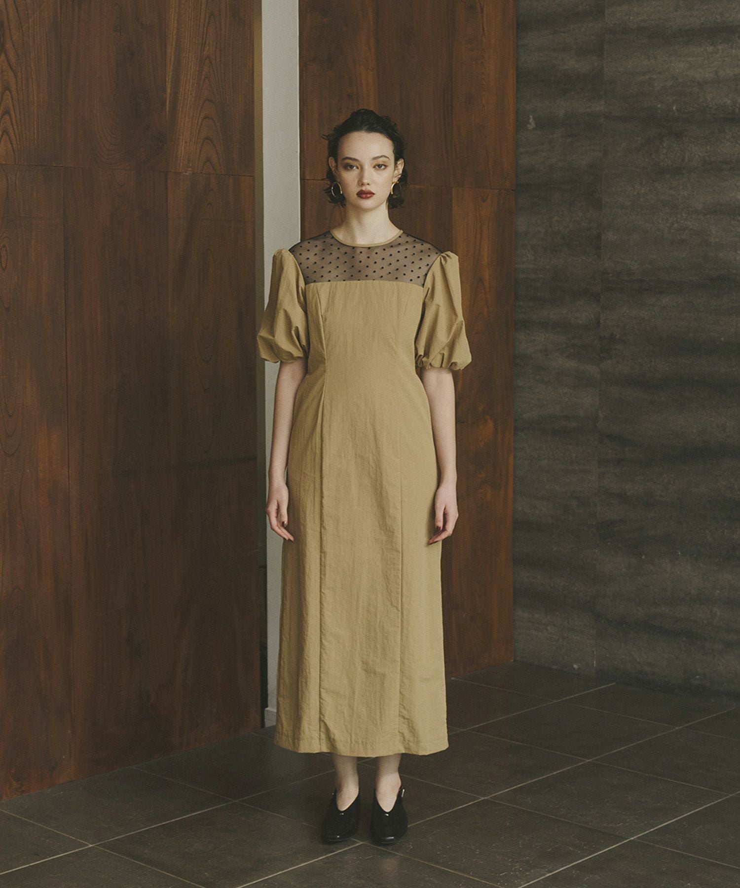 decollete dot dress | ANDRESD