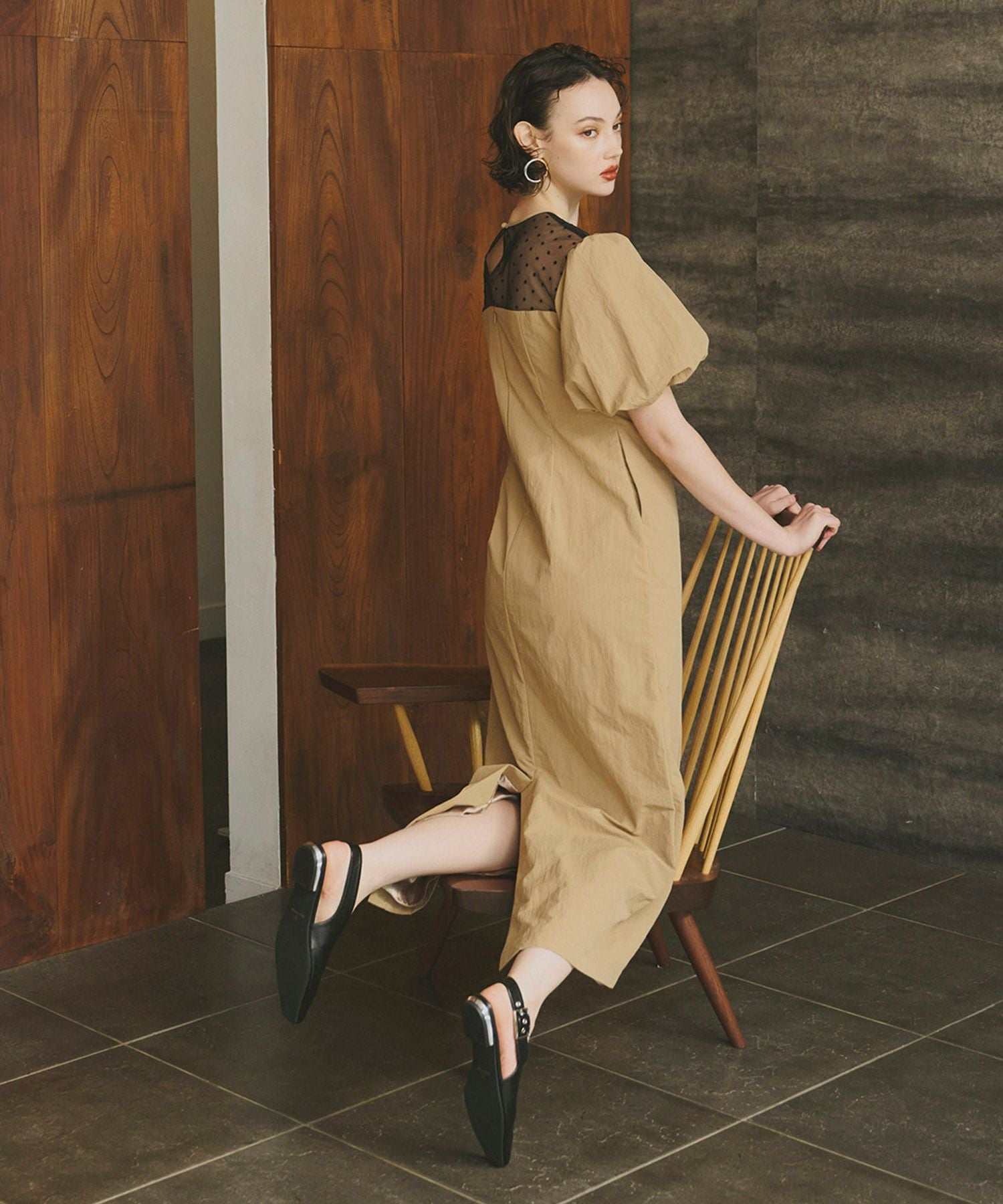 decollete dot dress | ANDRESD