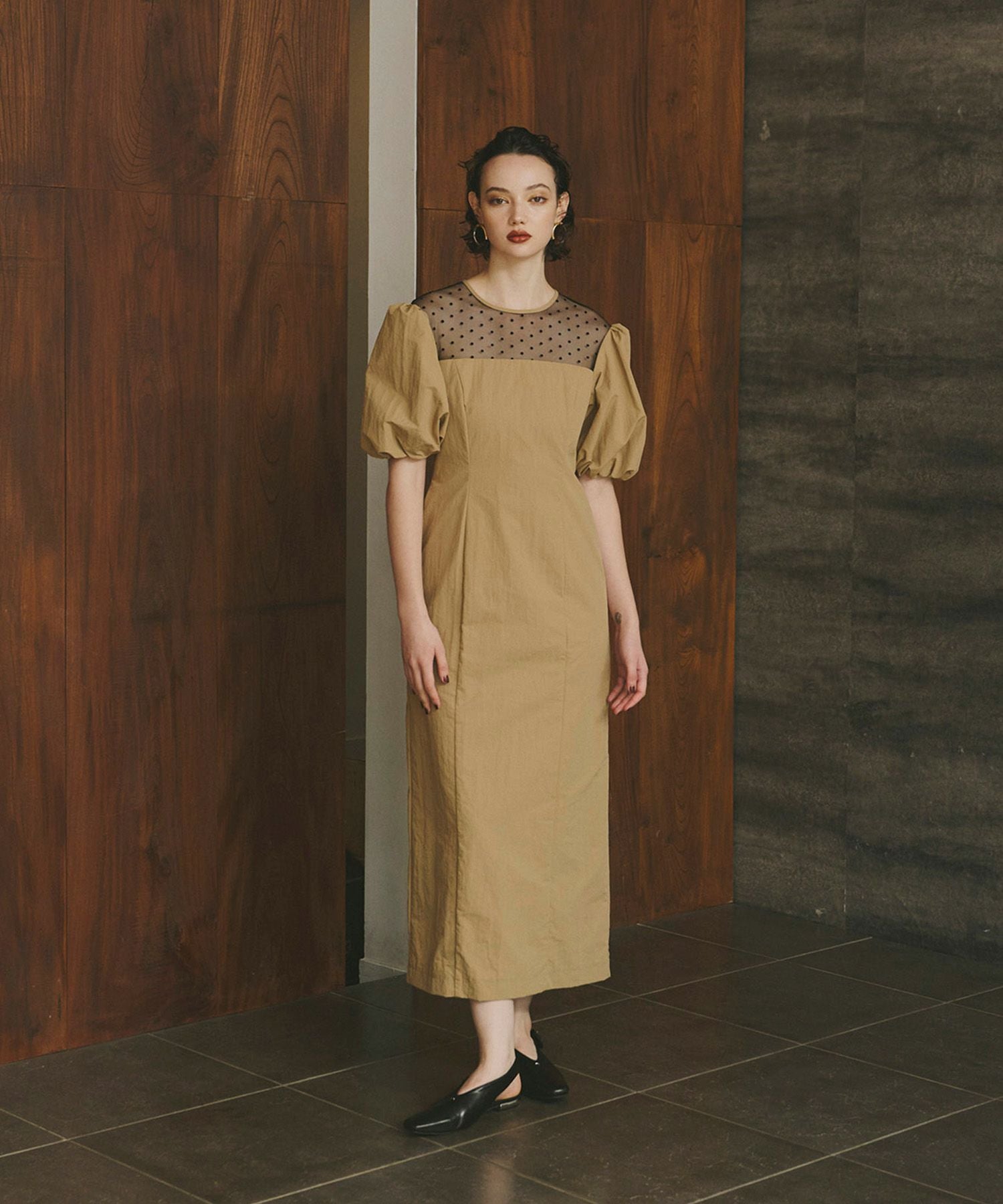 decollete dot dress | ANDRESD