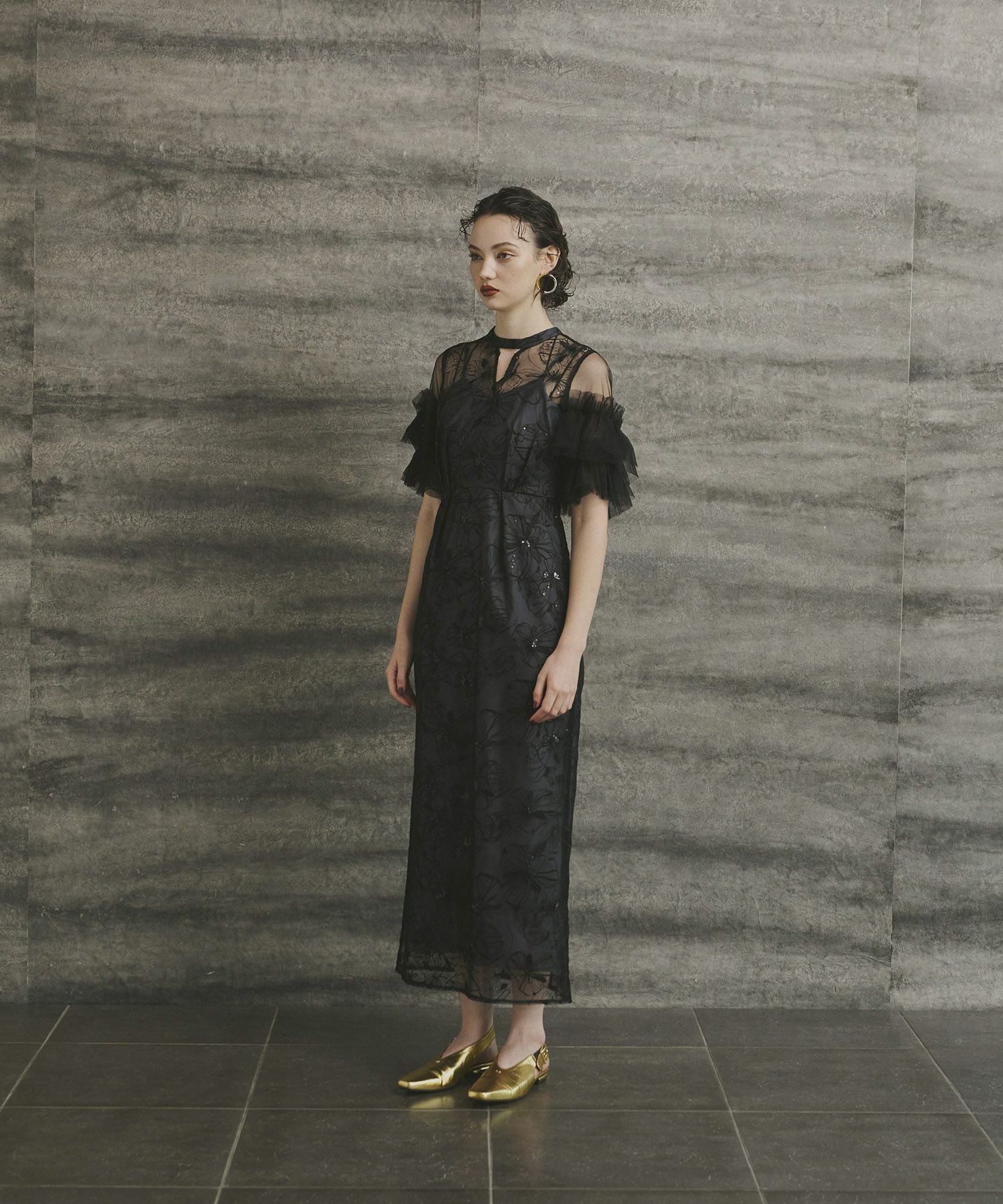 key neck embroidery dress | ANDRESD key neck embroidery dress | ANDRESD