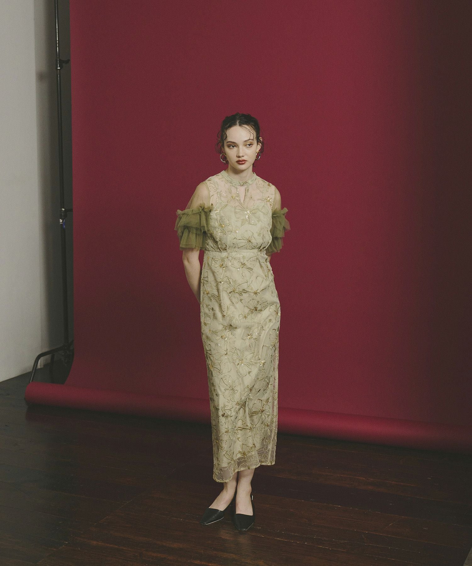 andresd key neck embroidery dress key neck embroidery dress