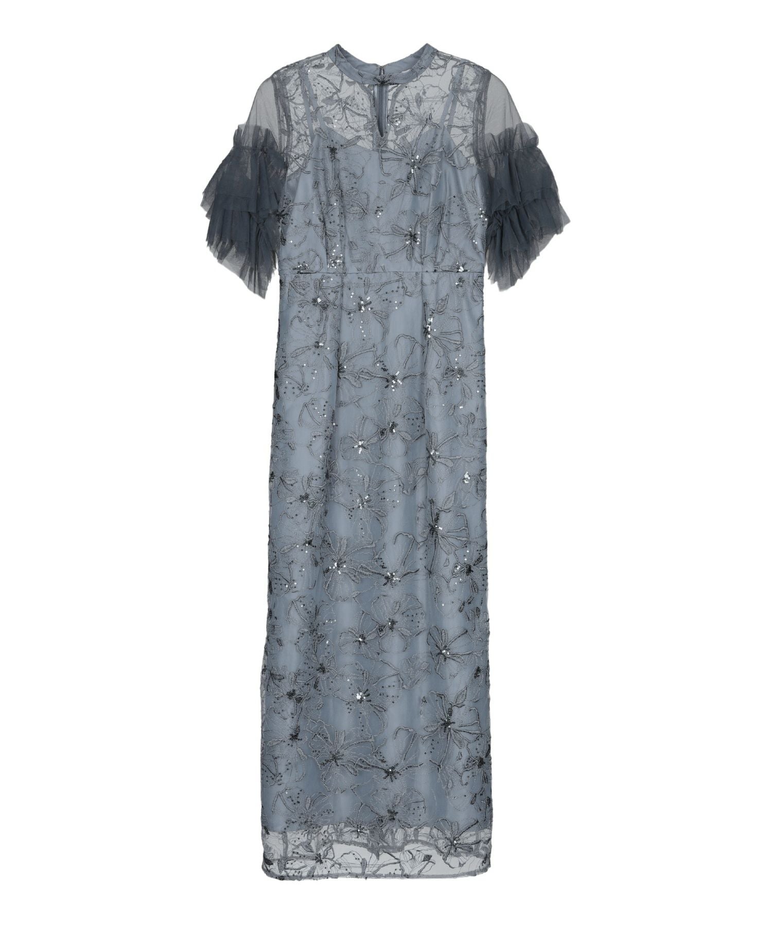 key neck embroidery dress | ANDRESD