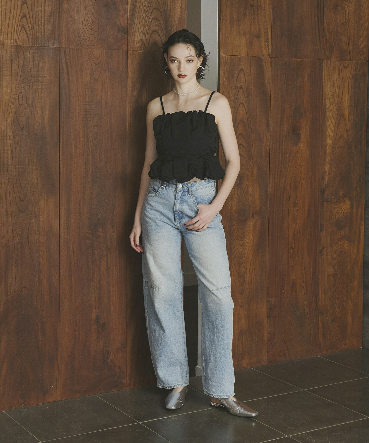 random shirring setup dress | ANDRESD