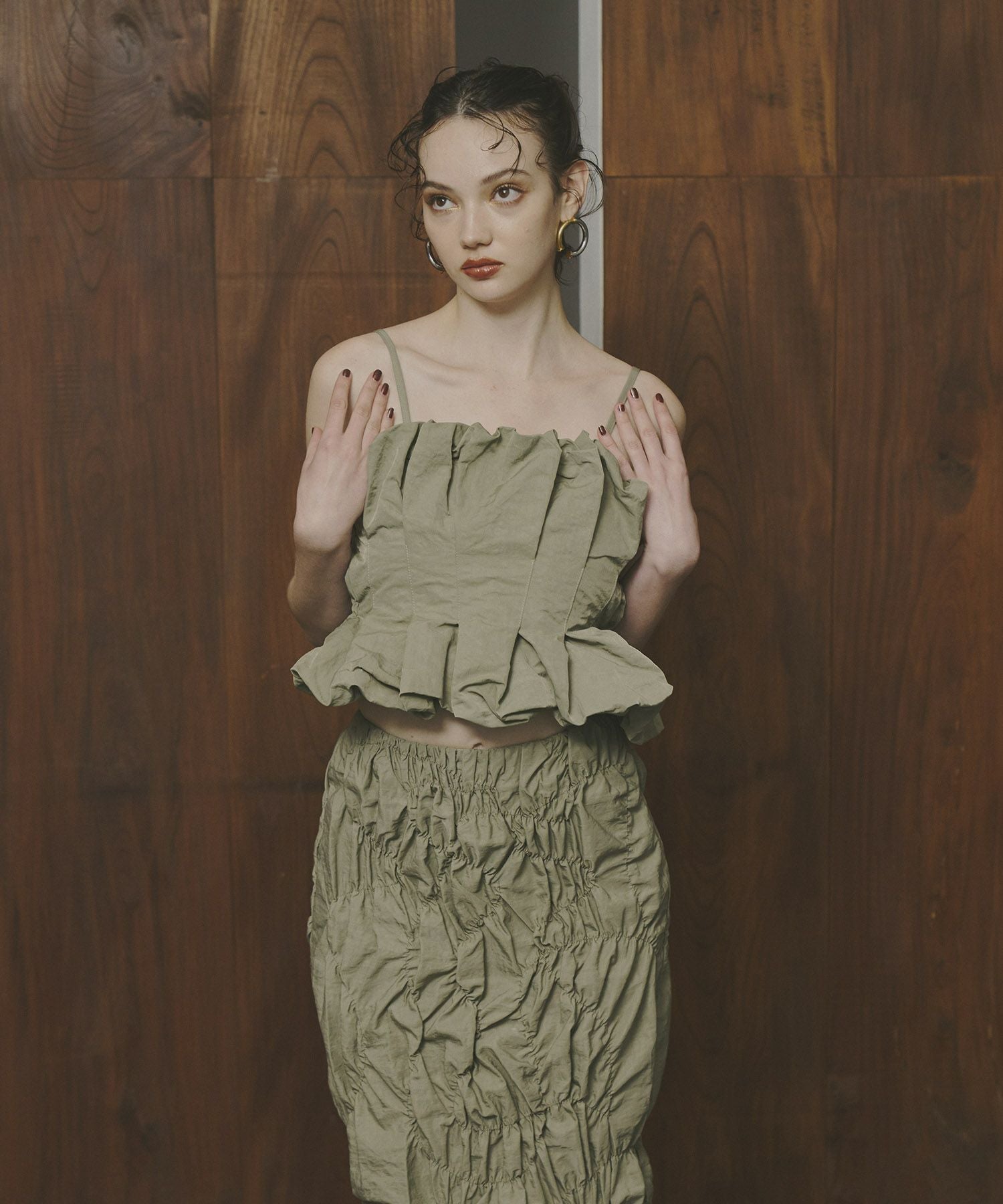 random shirring setup dress | ANDRESD