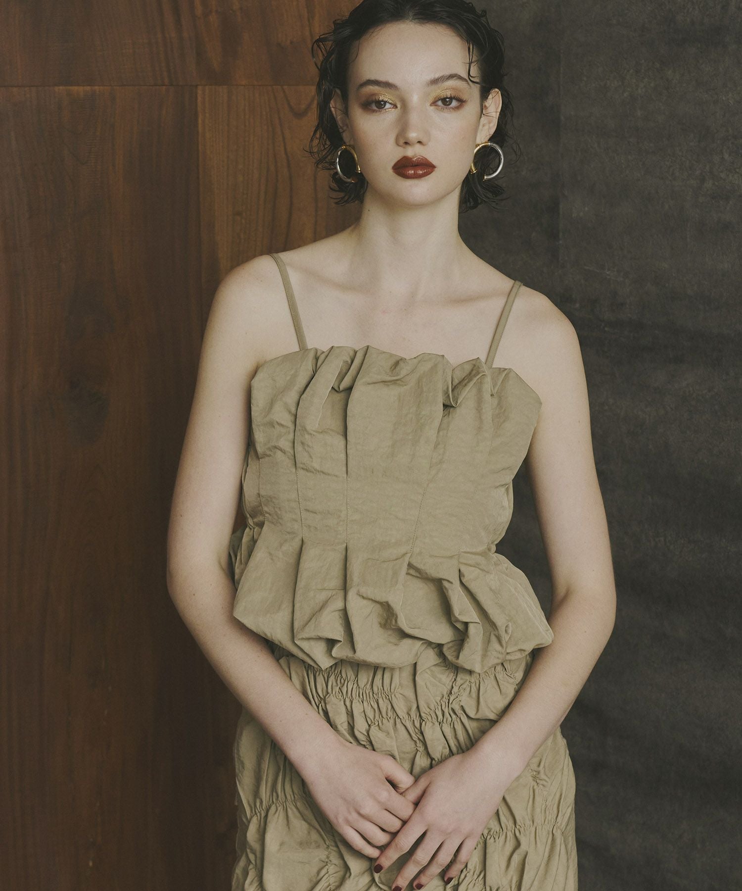 random shirring setup dress | ANDRESD