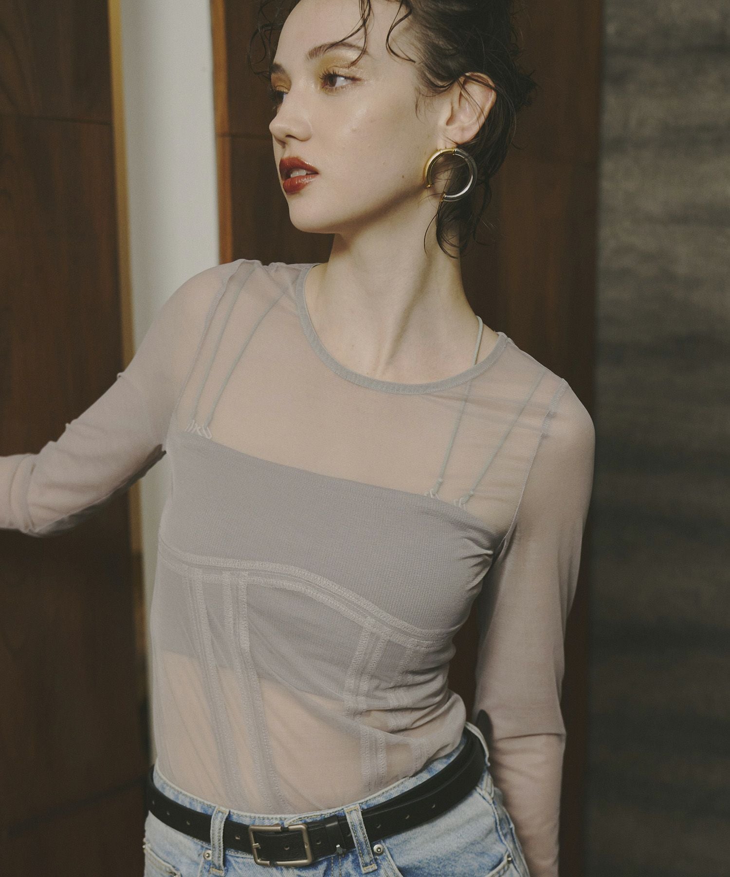 corset style sheer tops | ANDRESD