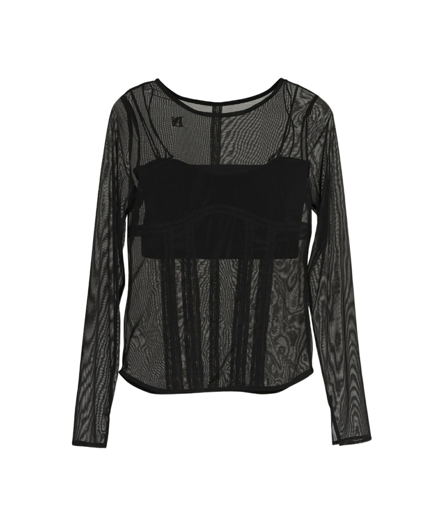 灰黒 corset fit tops Corset Top Grey LGN Louis （BLK