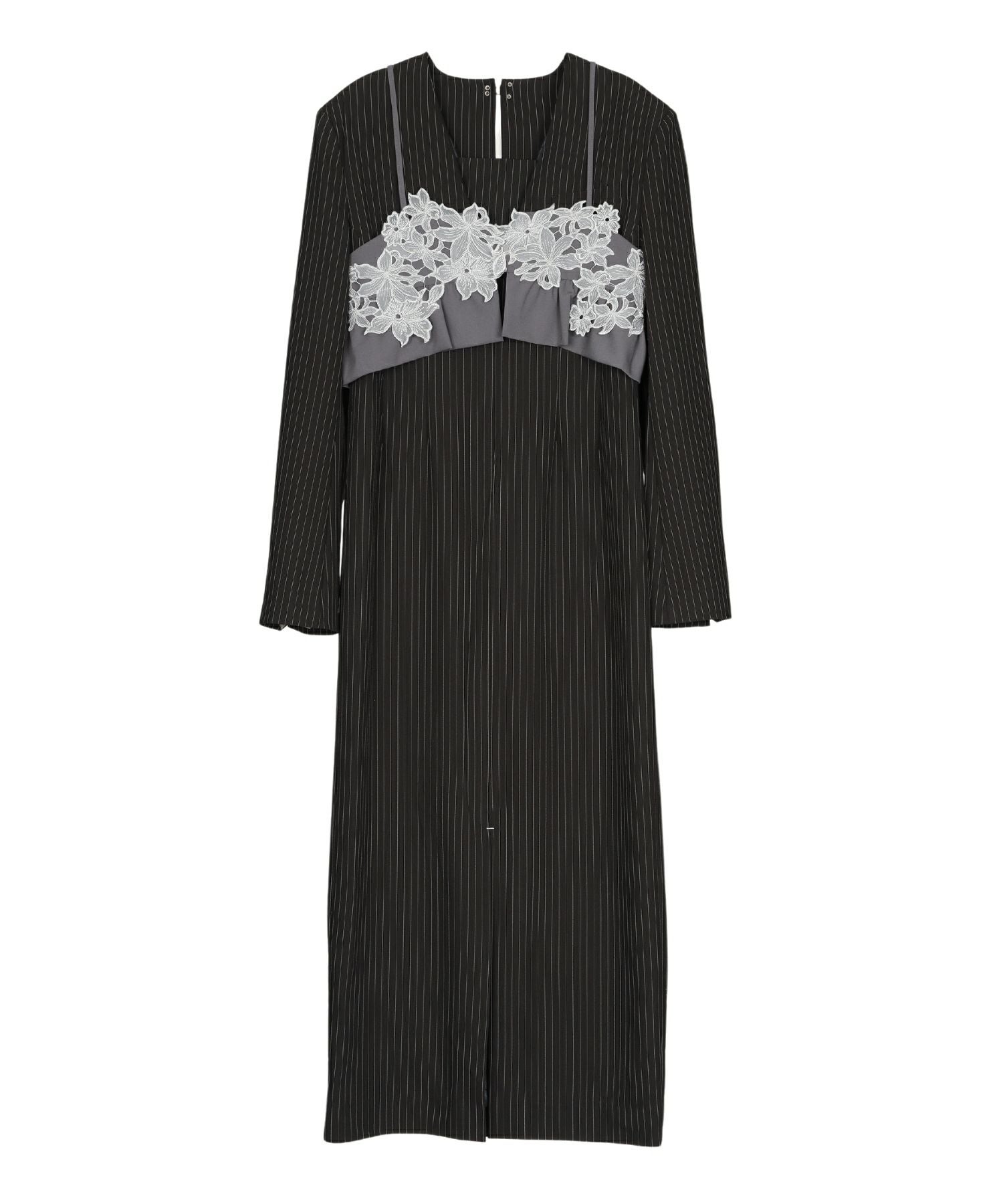 pinstripe tailored bustier dress | ANDRESD