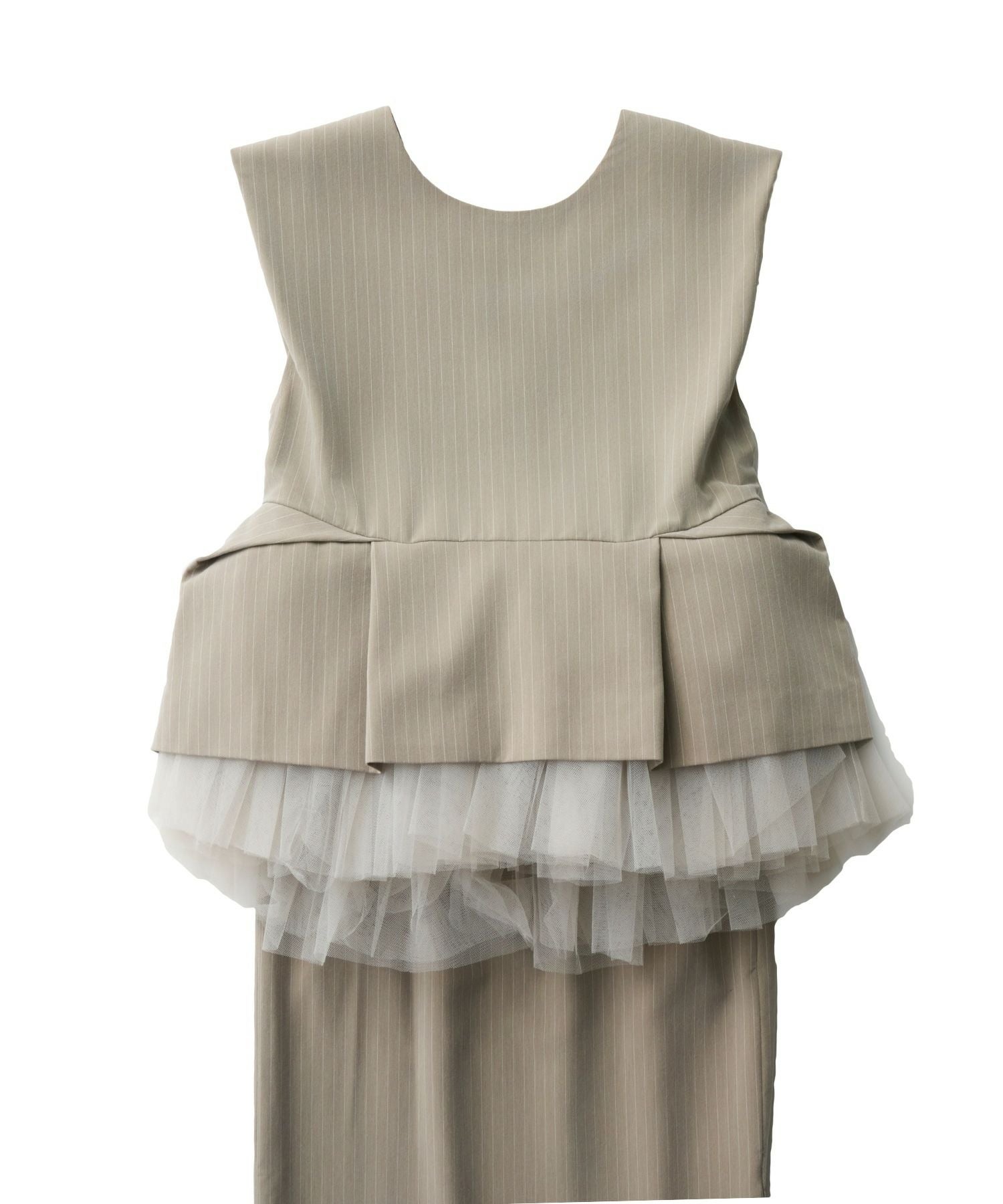 pinstripe peplum setup dress | ANDRESD
