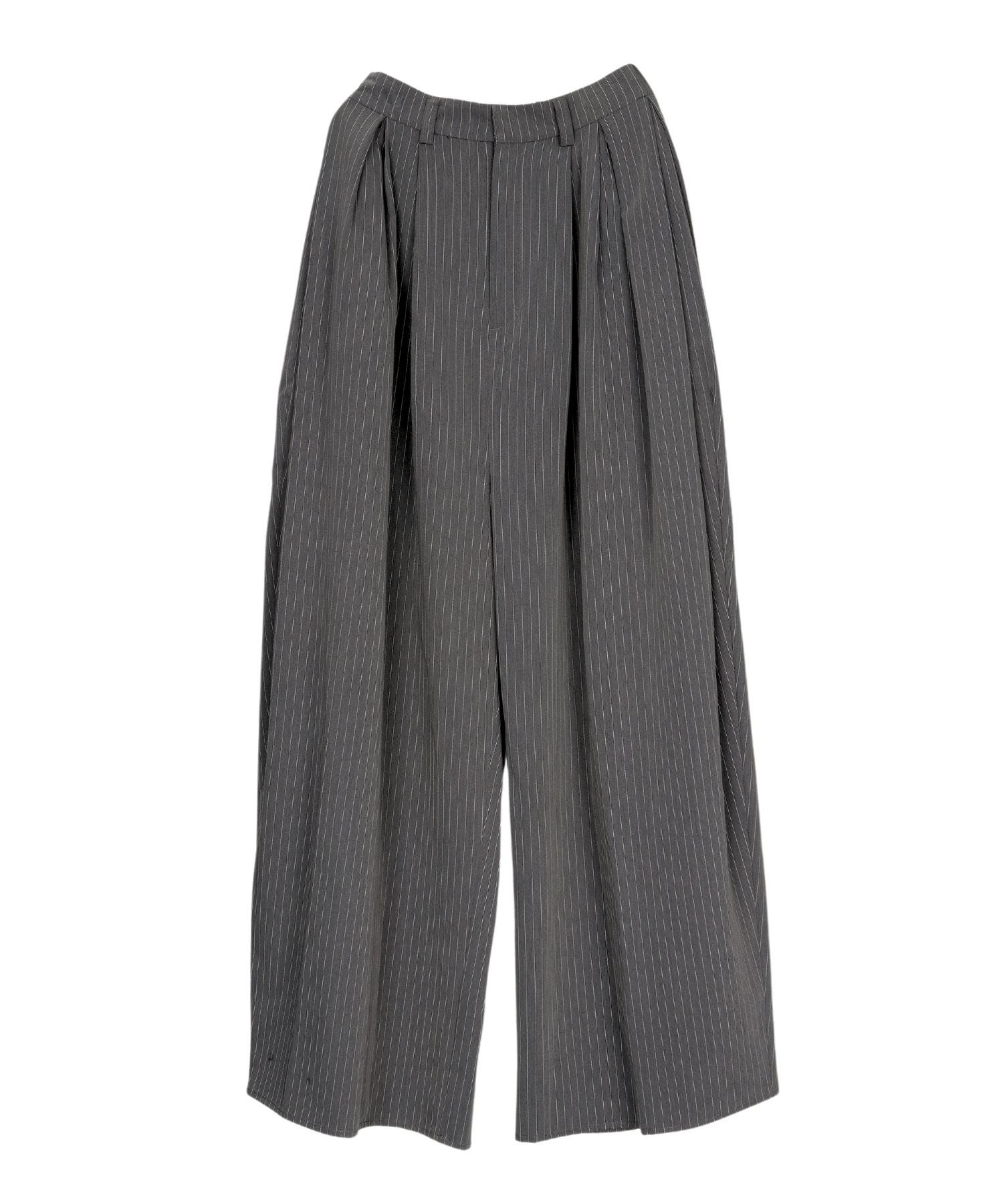 pinstripe bustier wide pants dress | ANDRESD
