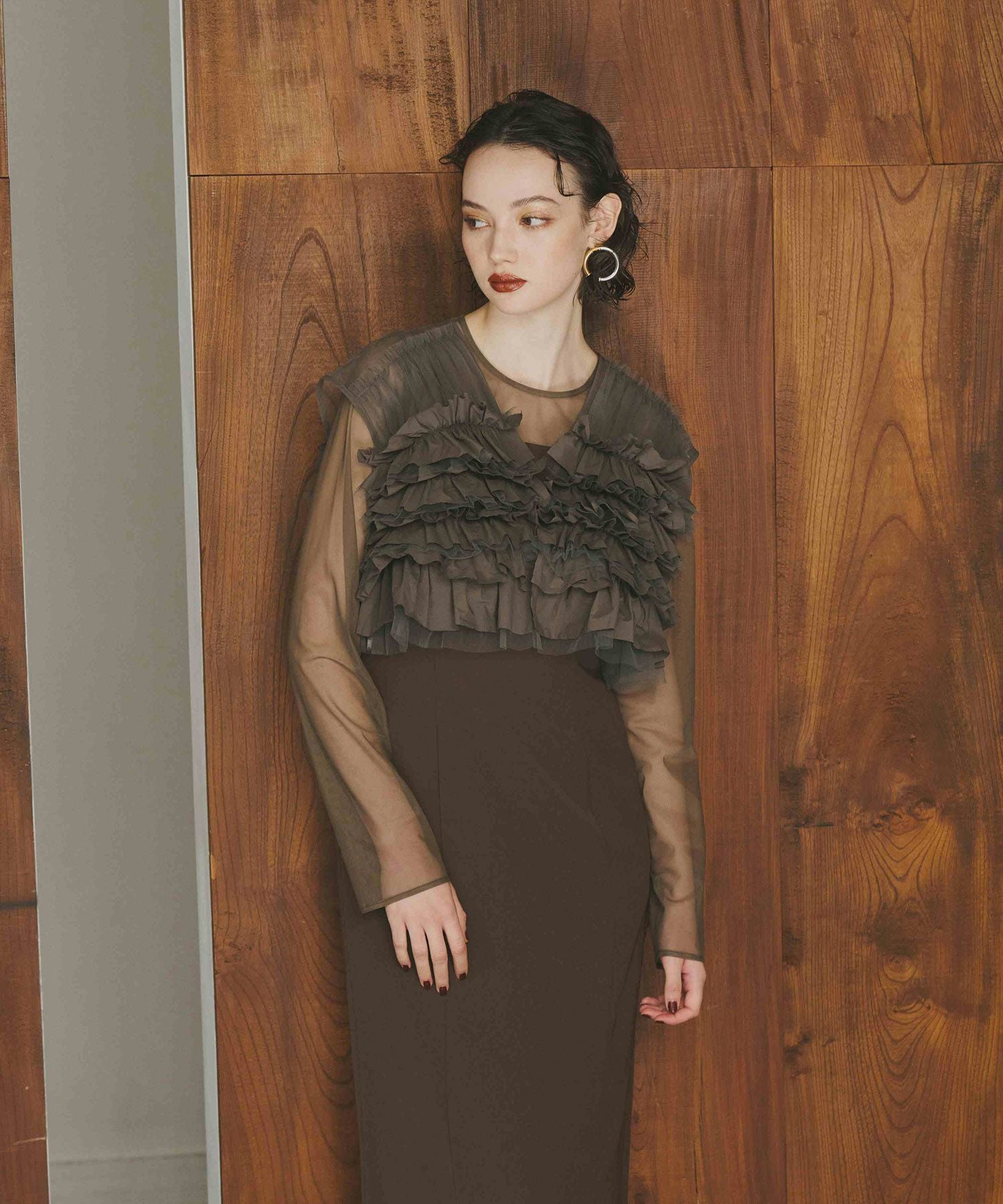 taffeta tulle vest set dress | ANDRESD