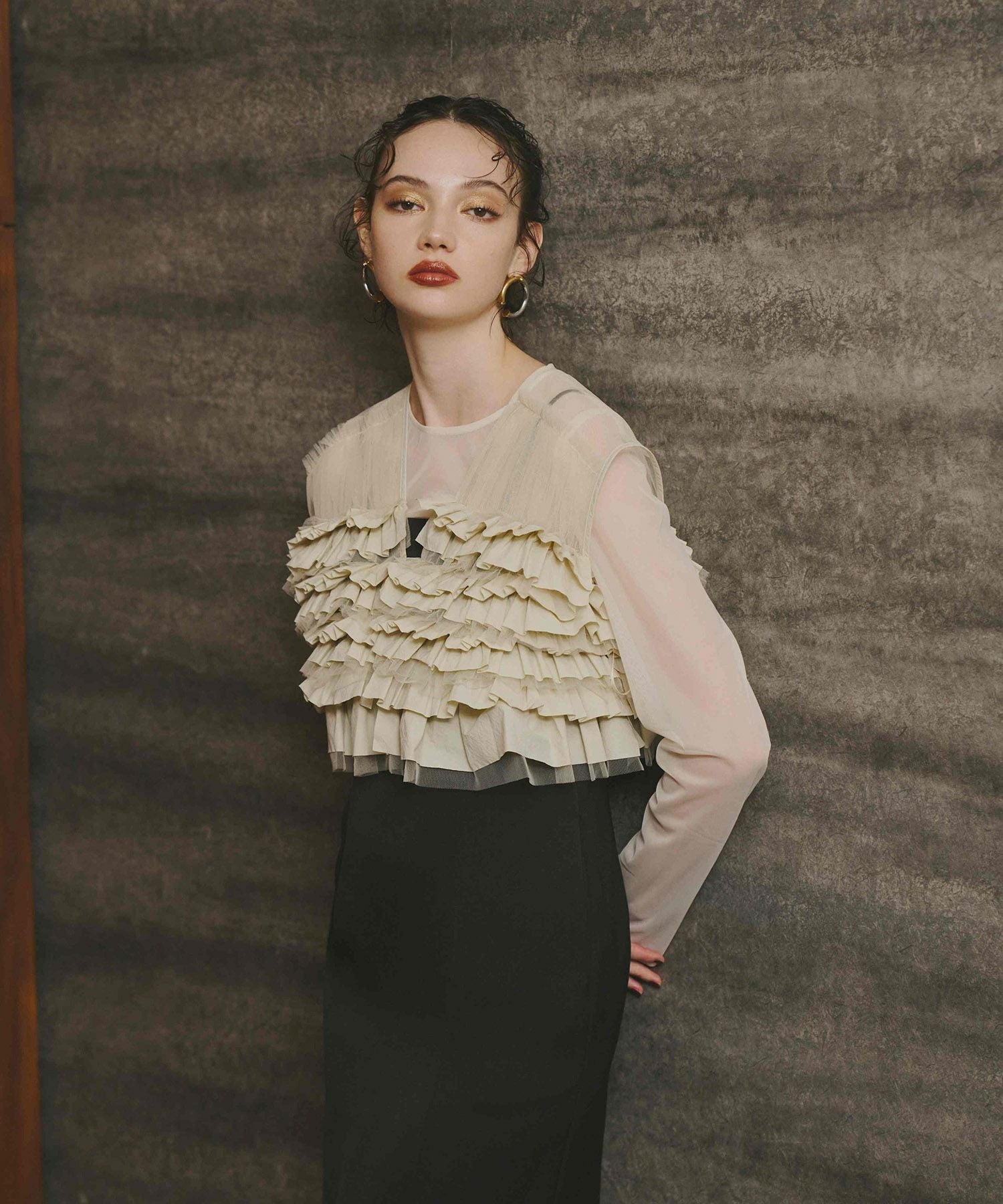 taffeta tulle vest set dress | ANDRESD