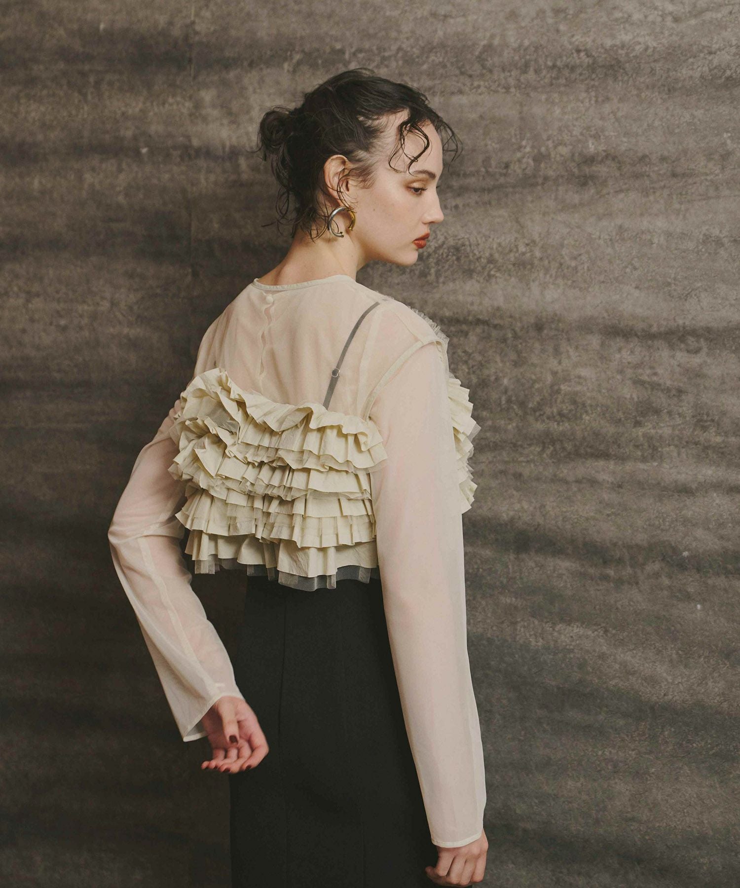 taffeta tulle vest set dress | ANDRESD