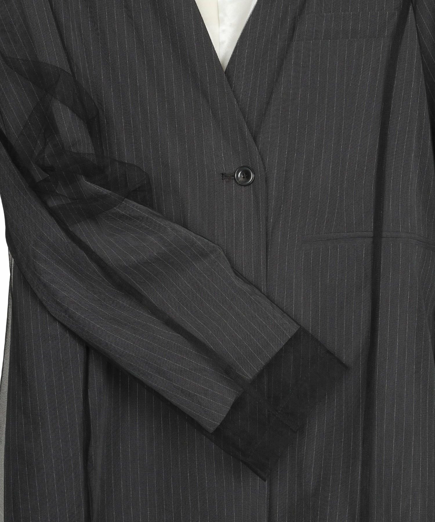 stripe layered tulle jacket | ANDRESD