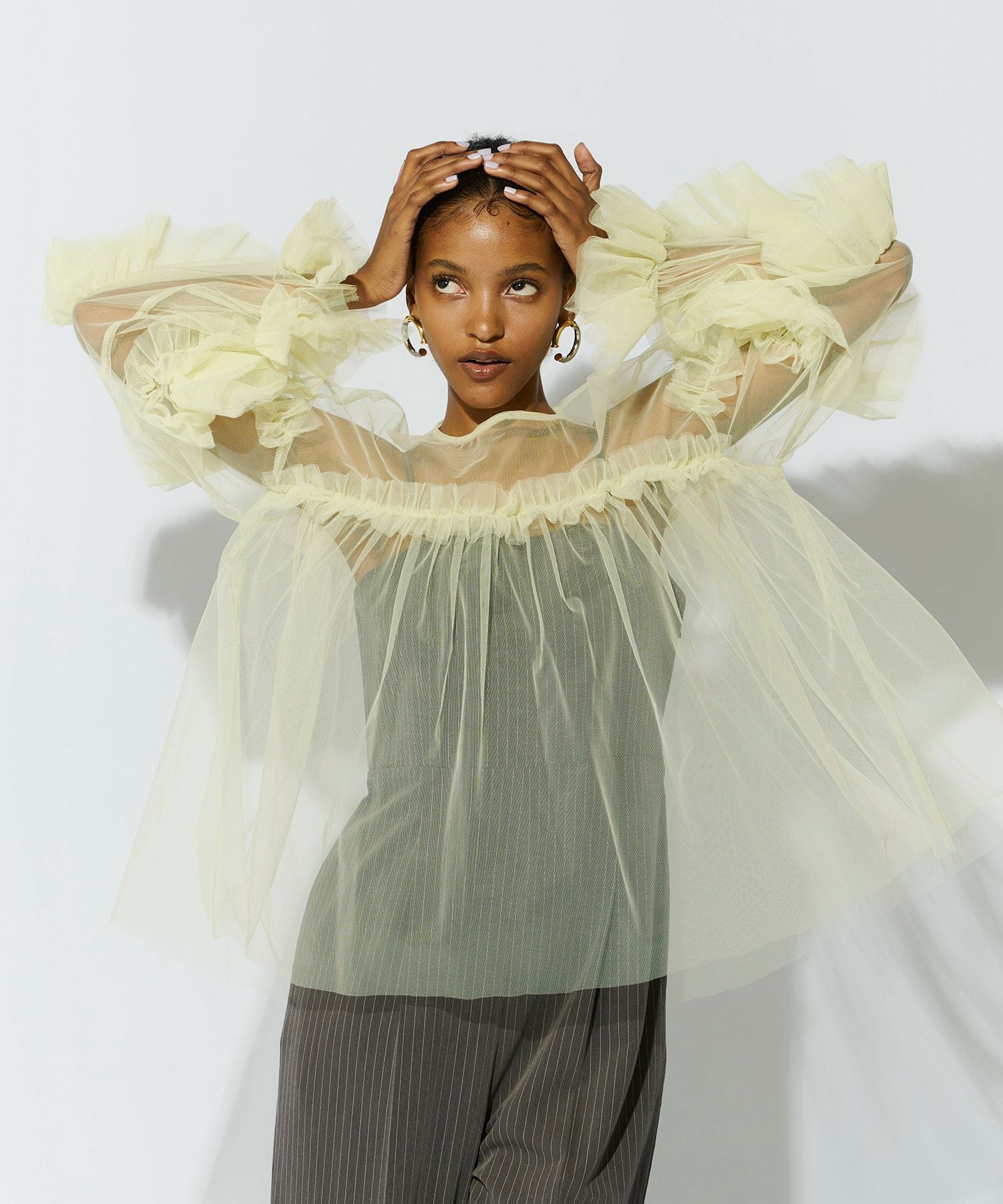 スーツ・フォーマル・ドレス ANDRESD all in one dress & tulle tops pinstripe all in one dress | ANDRESD