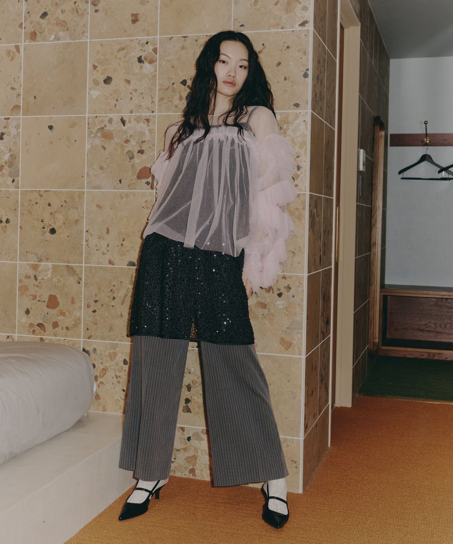 pinstripe all in one dress | ANDRESD