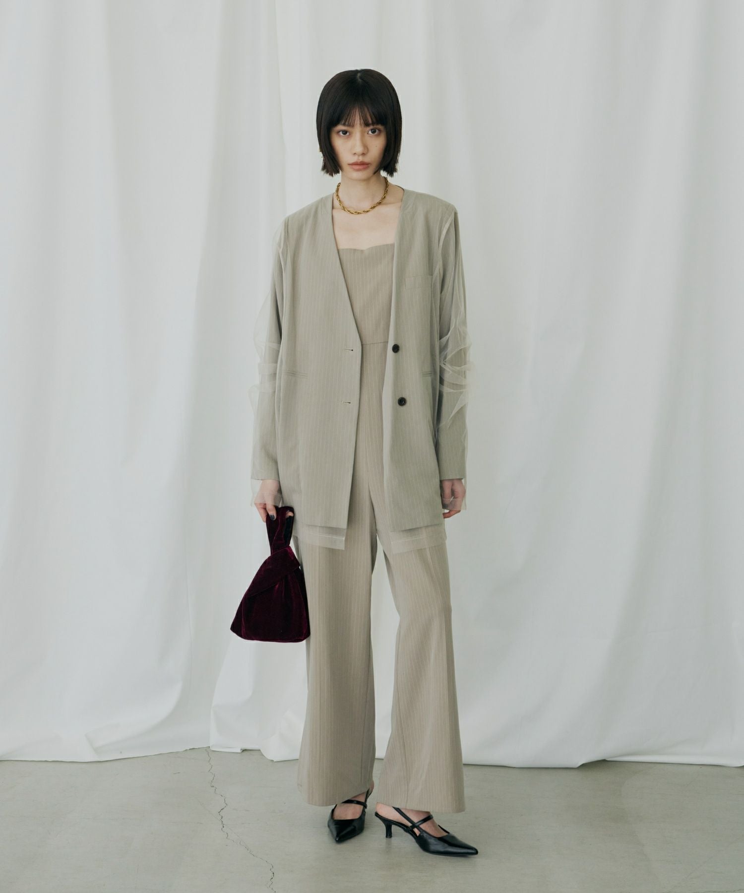 pinstripe all in one dress | ANDRESD