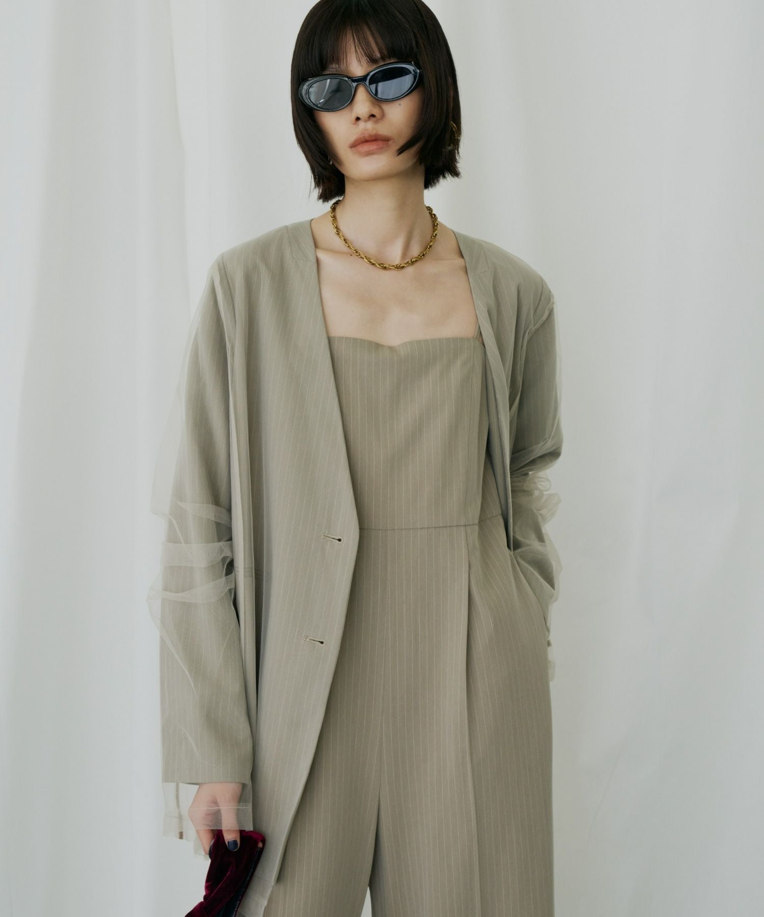 pinstripe all in one dress | ANDRESD