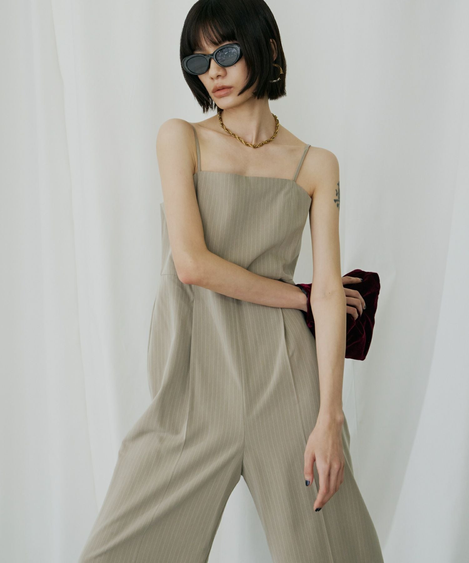 pinstripe all in one dress | ANDRESD