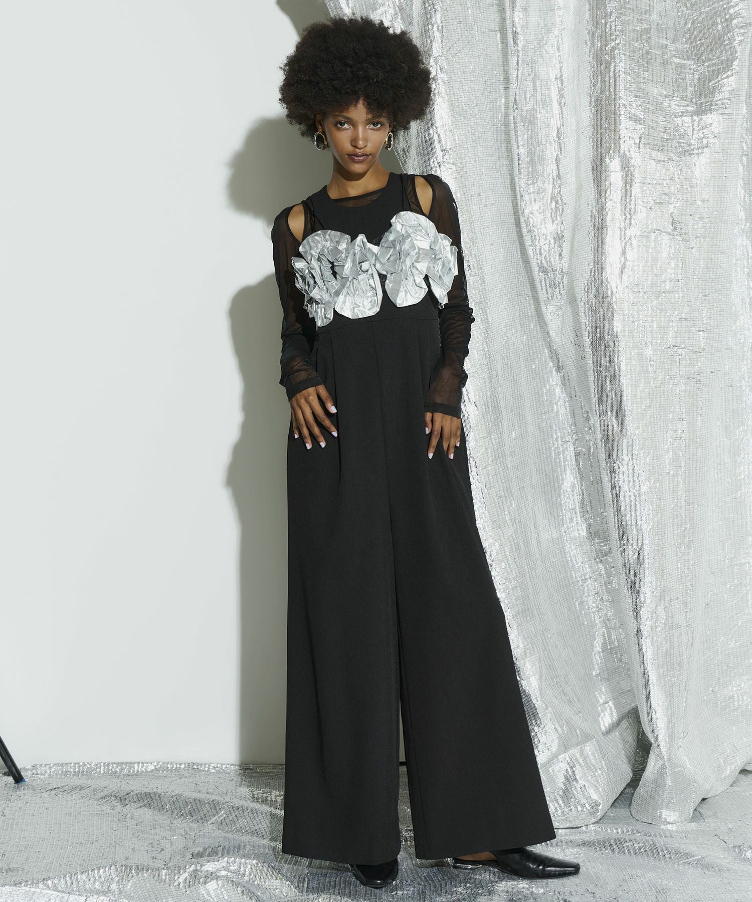 ruffled bustier pants dress | ANDRESD