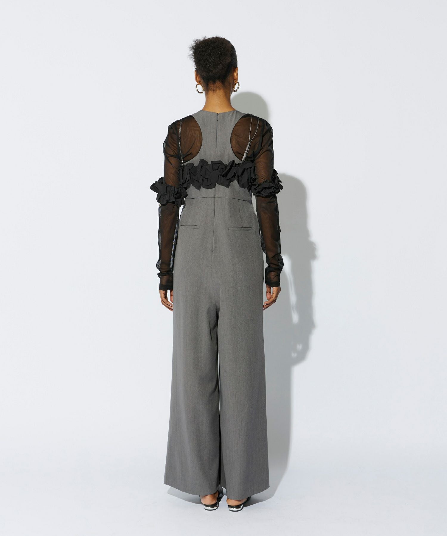 ruffled bustier pants dress | ANDRESD