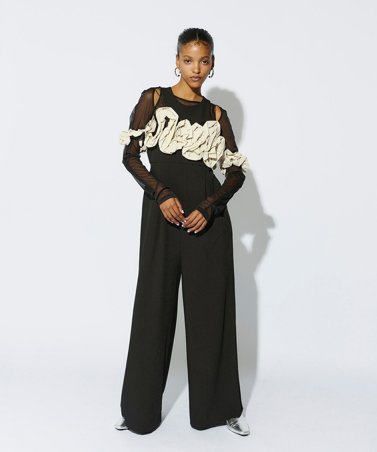 【新品未使用】 ANDRESD ruffled bustier pants ruffled bustier pants dress | ANDRESD
