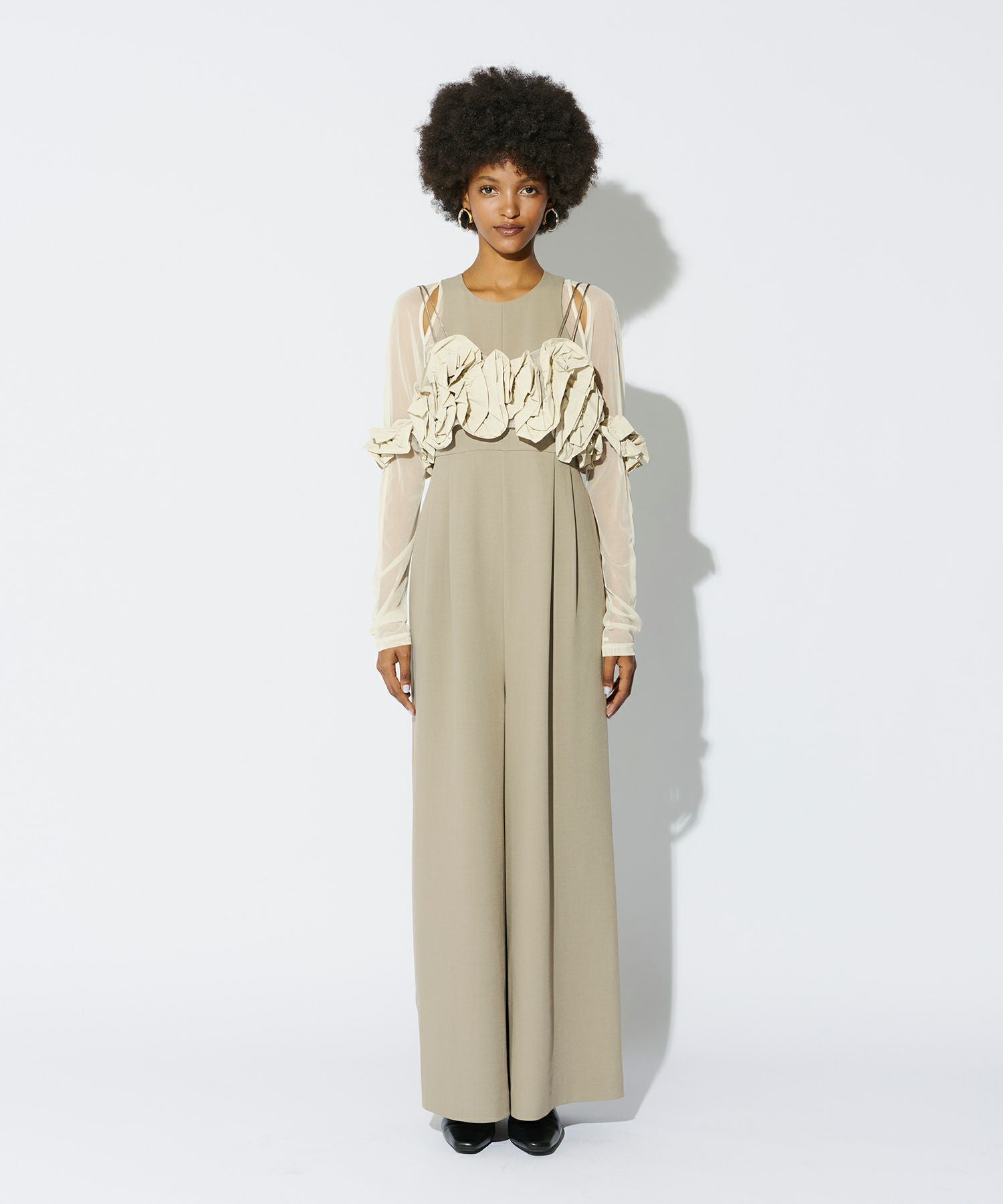 ruffled bustier pants dress | ANDRESD