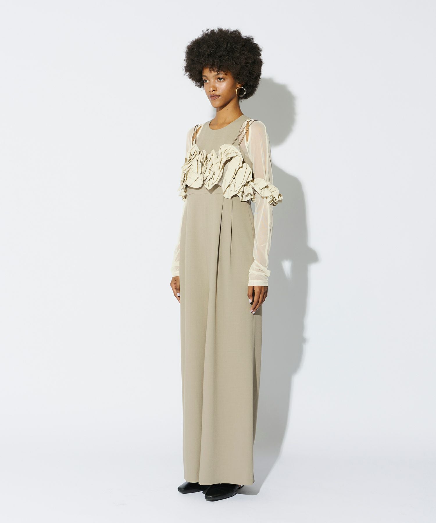 ruffled bustier pants dress | ANDRESD