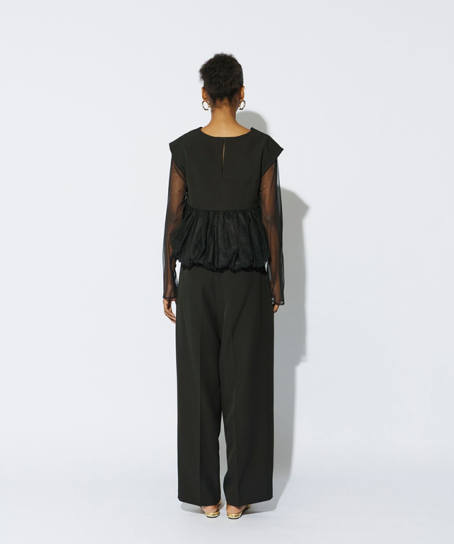 peplum tulle set up pants dress | ANDRESD