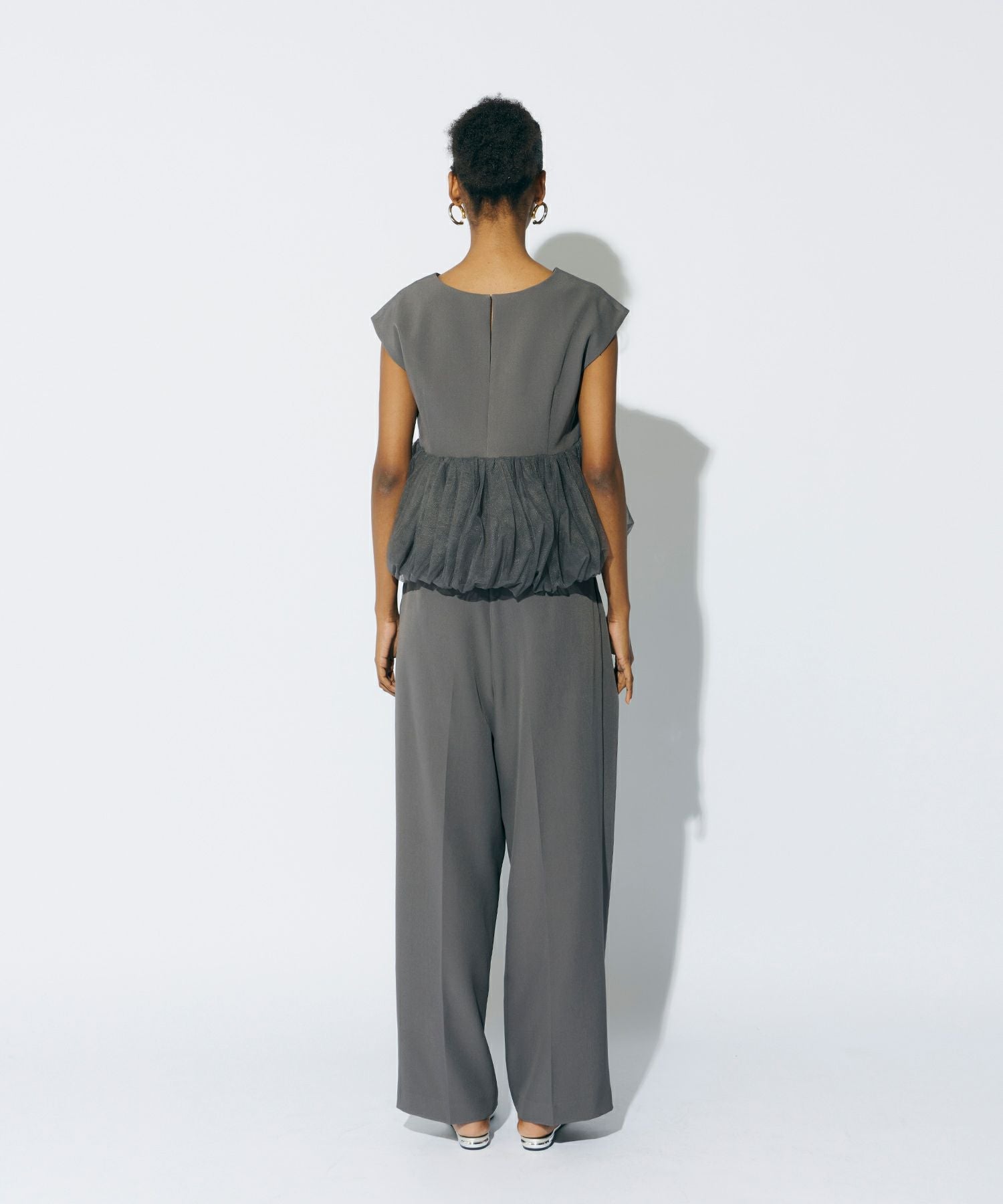 peplum tulle set up pants dress | ANDRESD