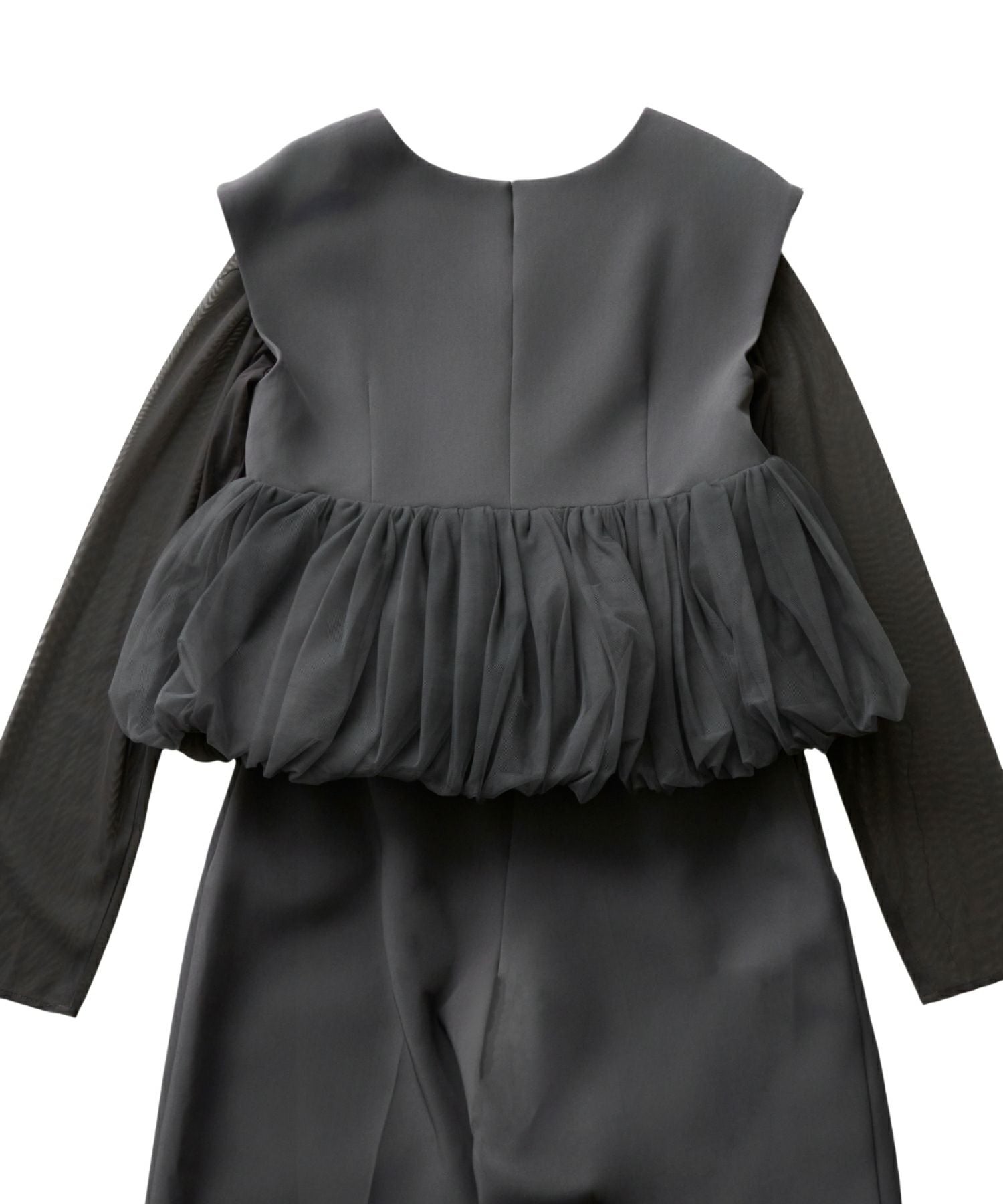 peplum tulle set up pants dress | ANDRESD