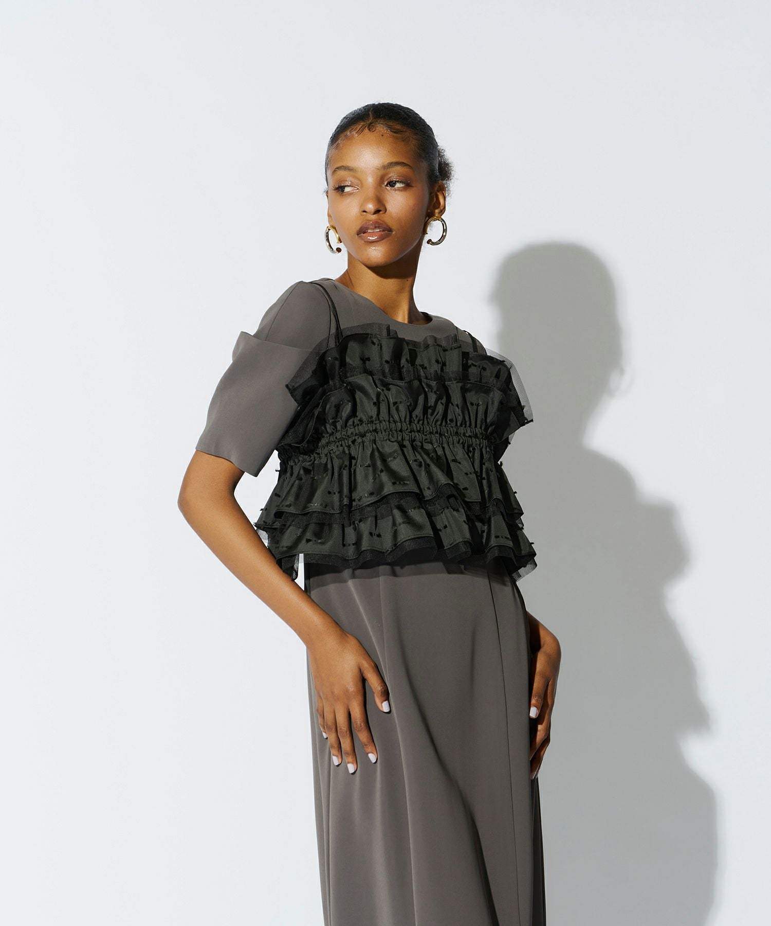 ribbon jacquard bustier dress | ANDRESD