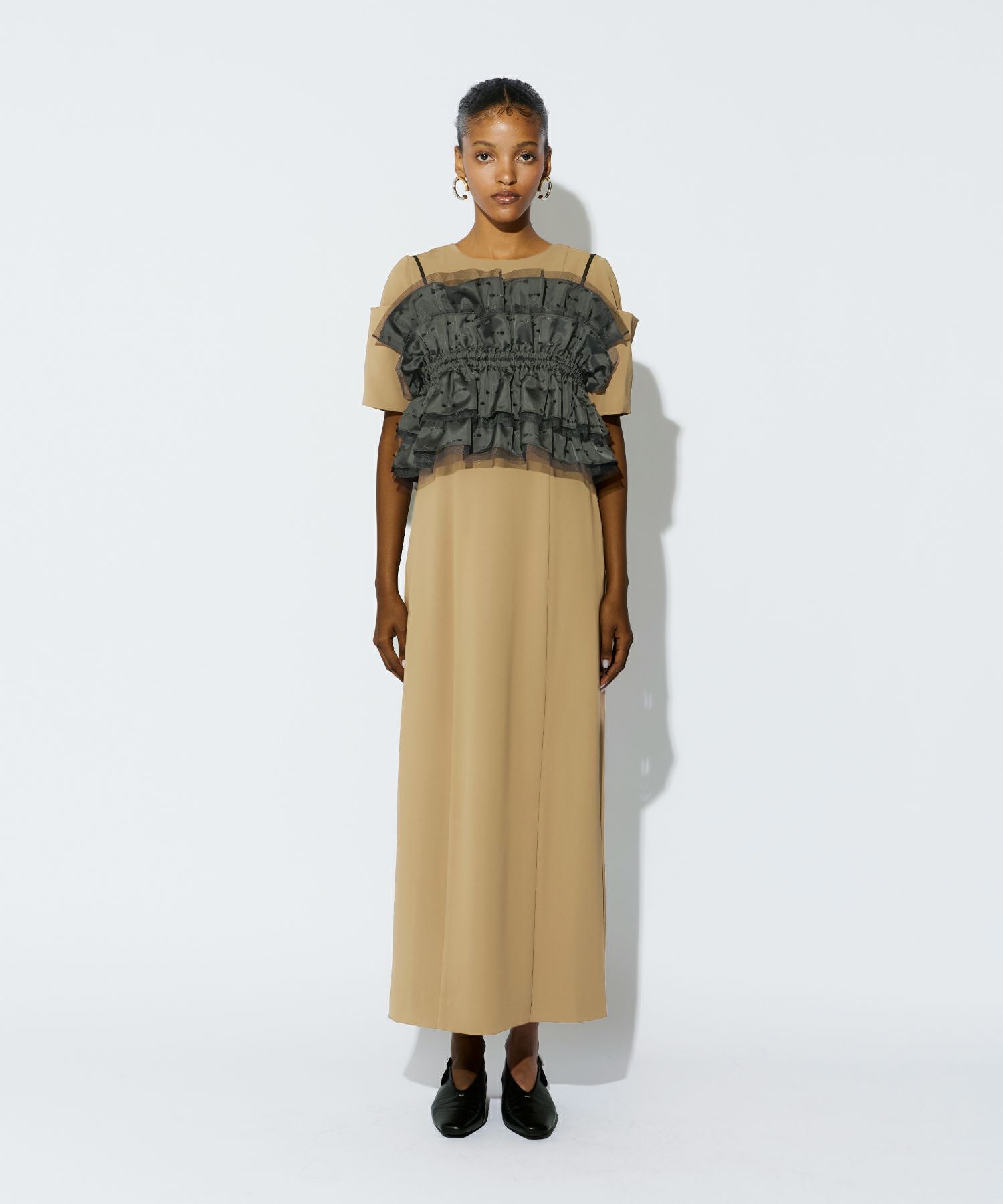 ribbon jacquard bustier dress | ANDRESD