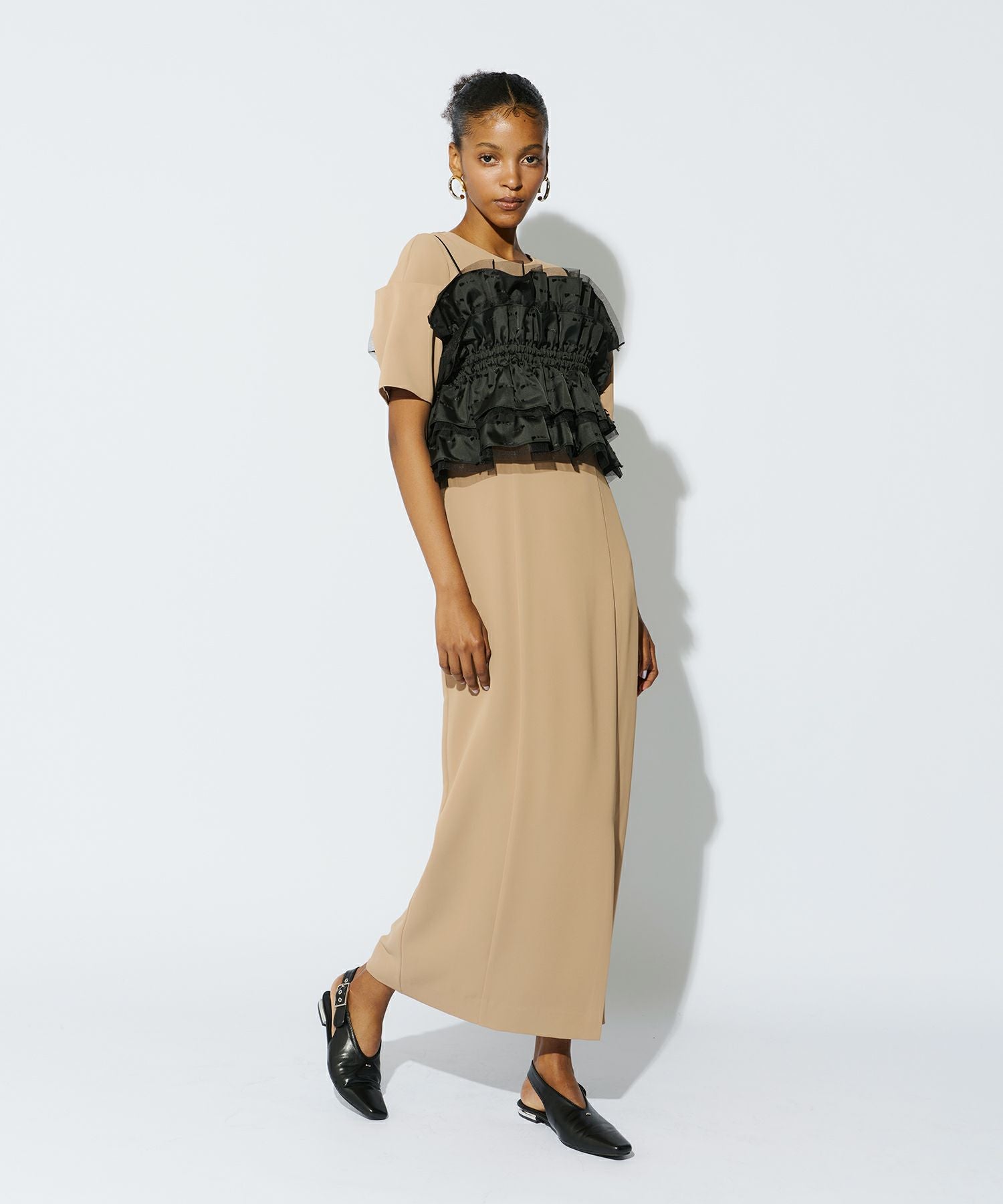ribbon jacquard bustier dress | ANDRESD