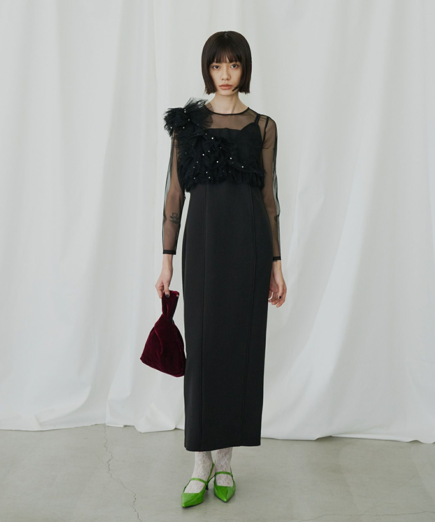 pearl bustier dress | ANDRESD