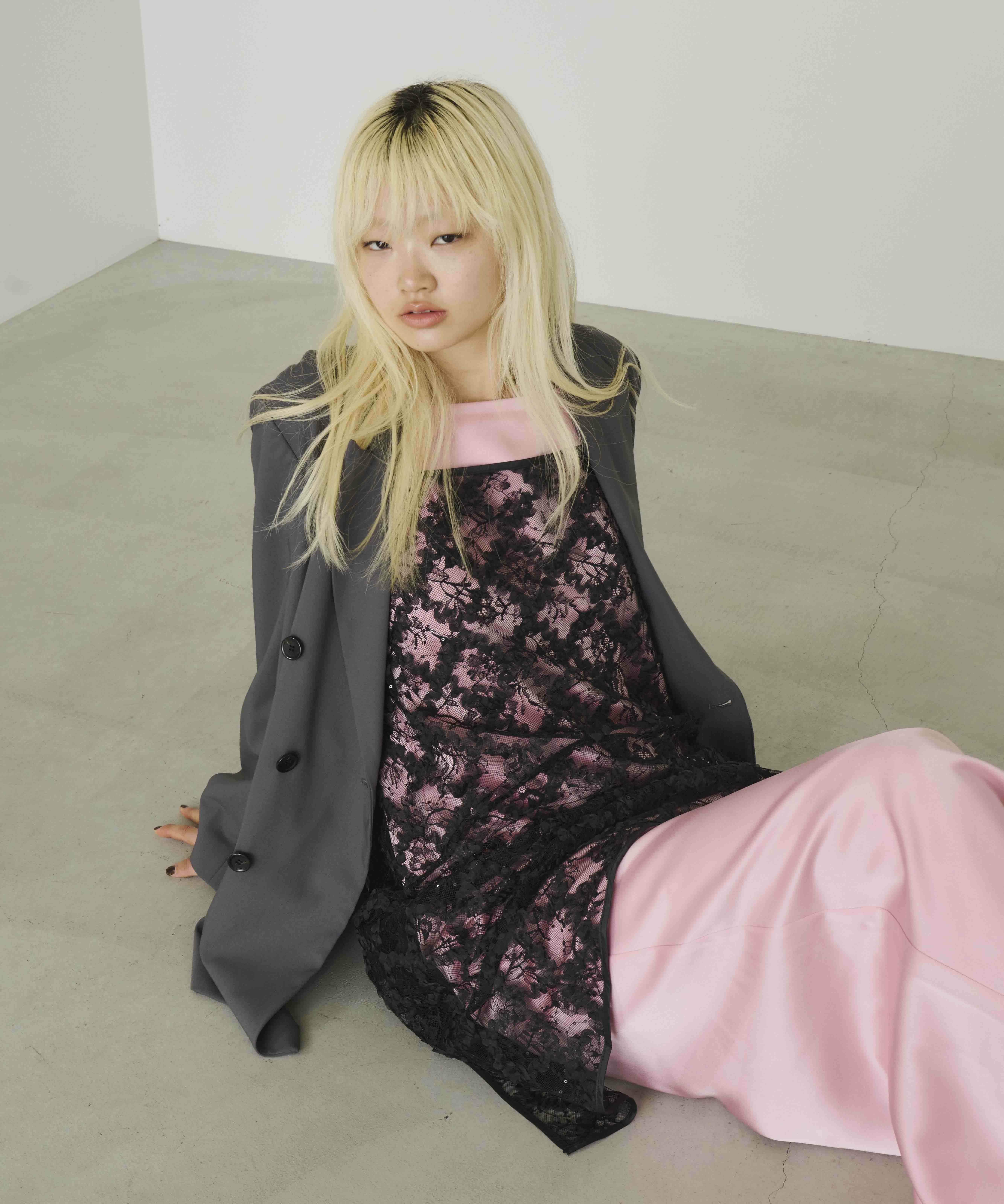 kirakira fluffy lace dress | ANDRESD