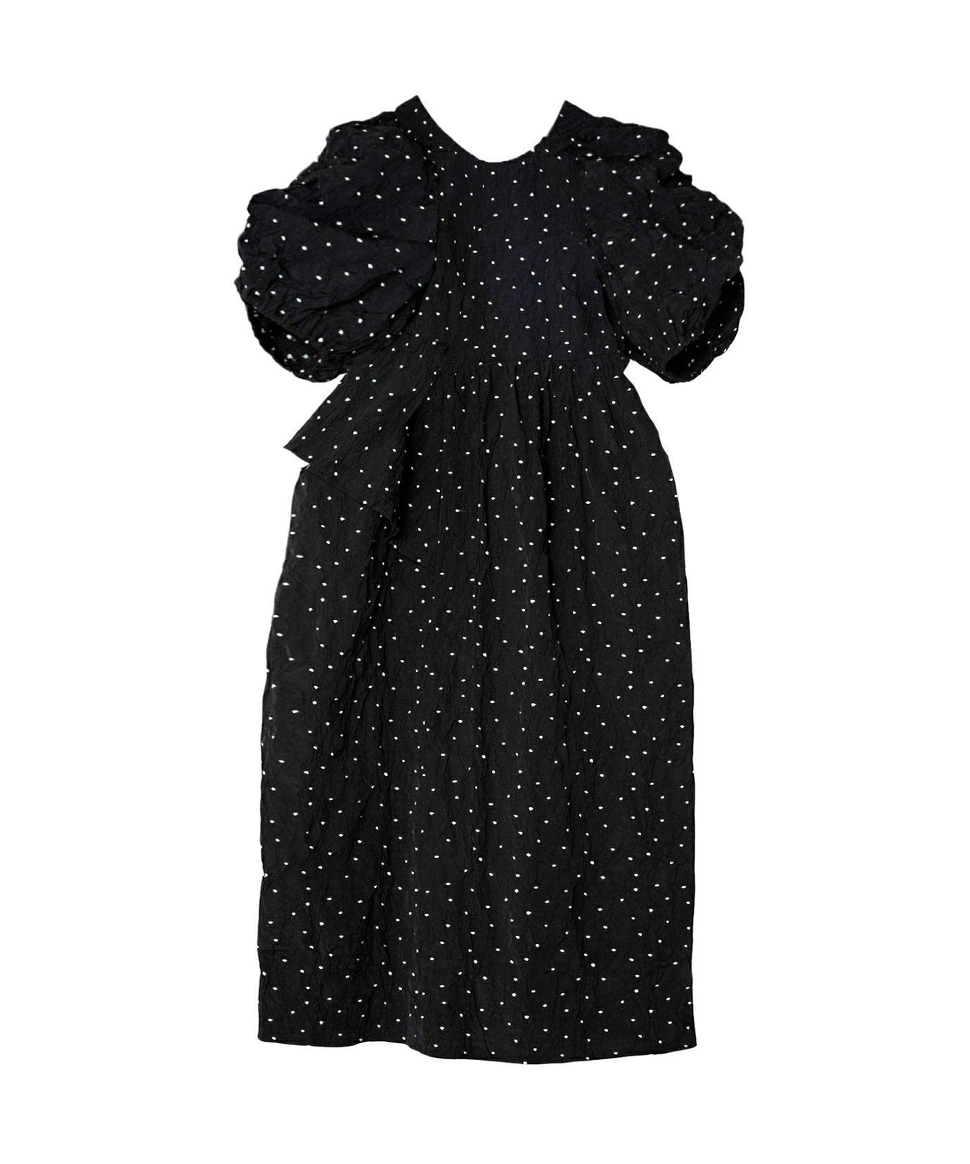 bubble sleeve jacquard dress | ANDRESD