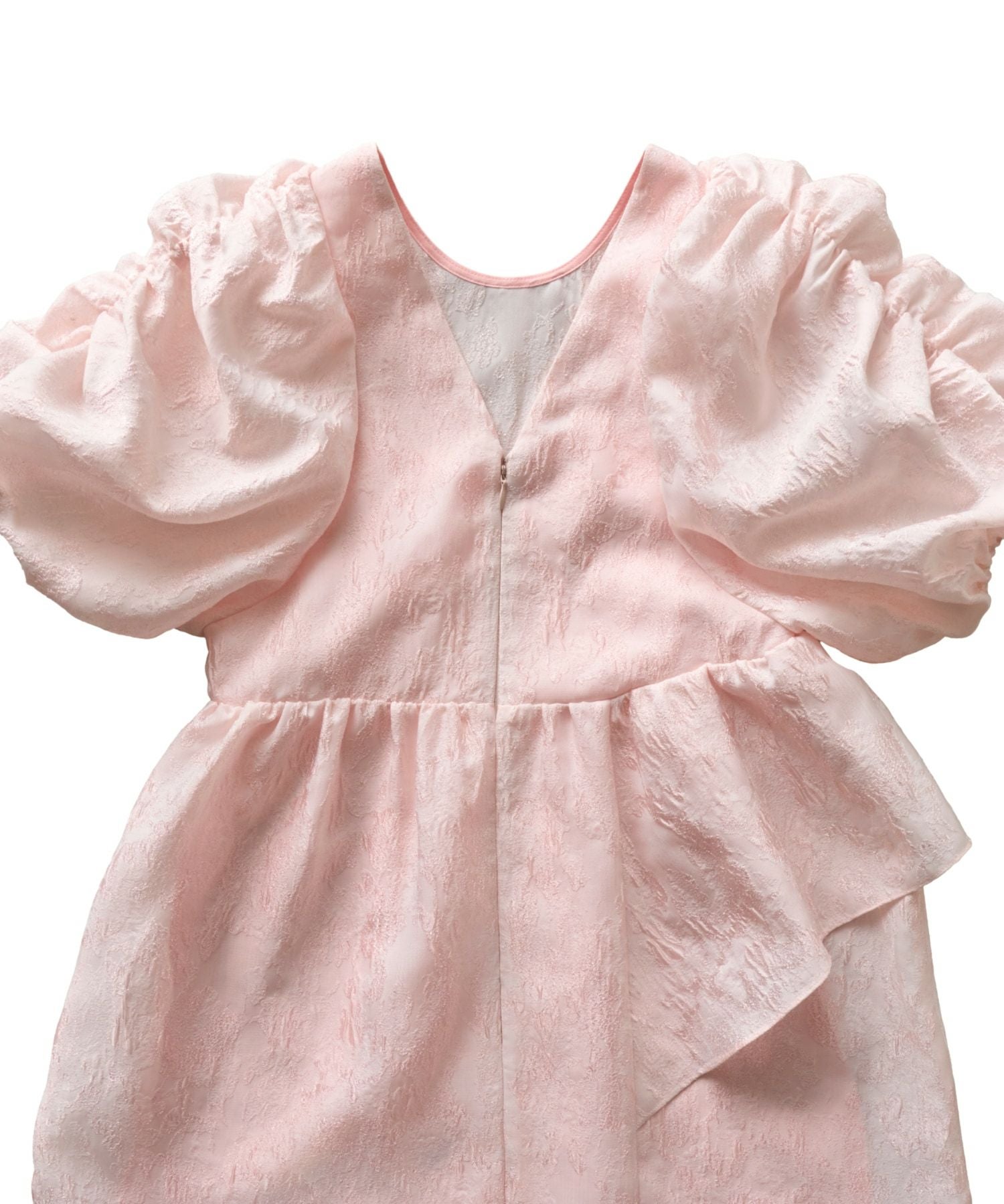 bubble sleeve jacquard dress | ANDRESD