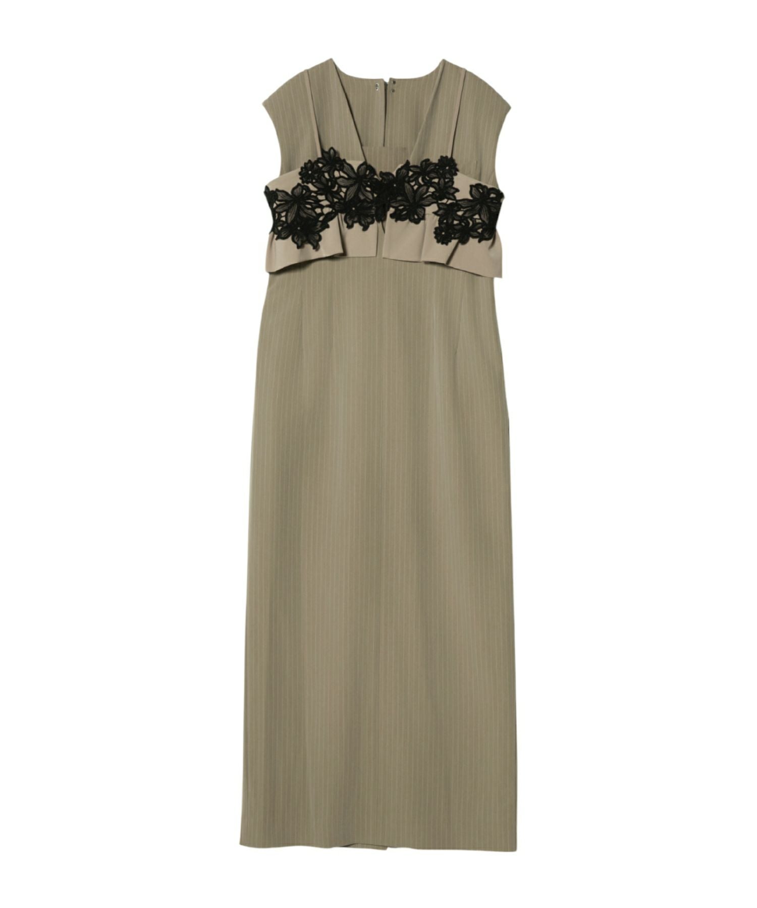 pinstripe sleeveless bustier dress | ANDRESD