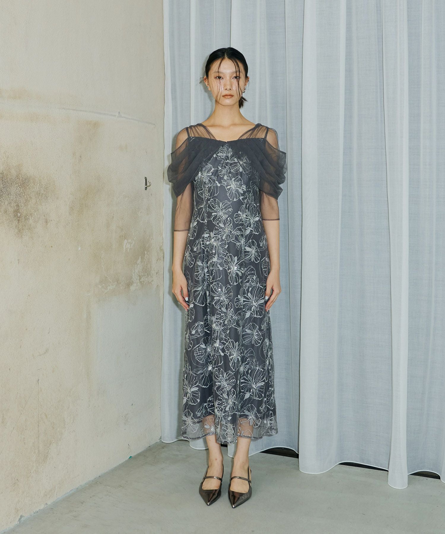 スーツ・フォーマル・ドレス andresd tulle drape spangle dress tulle drape spangle dress | ANDRESD