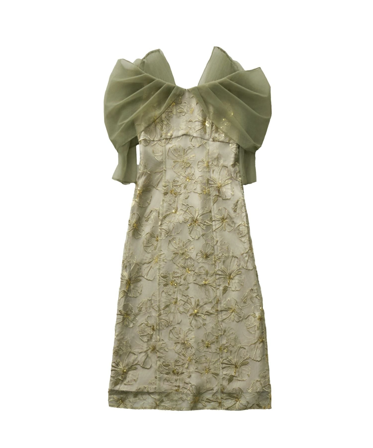 tulle drape spangle dress | ANDRESD